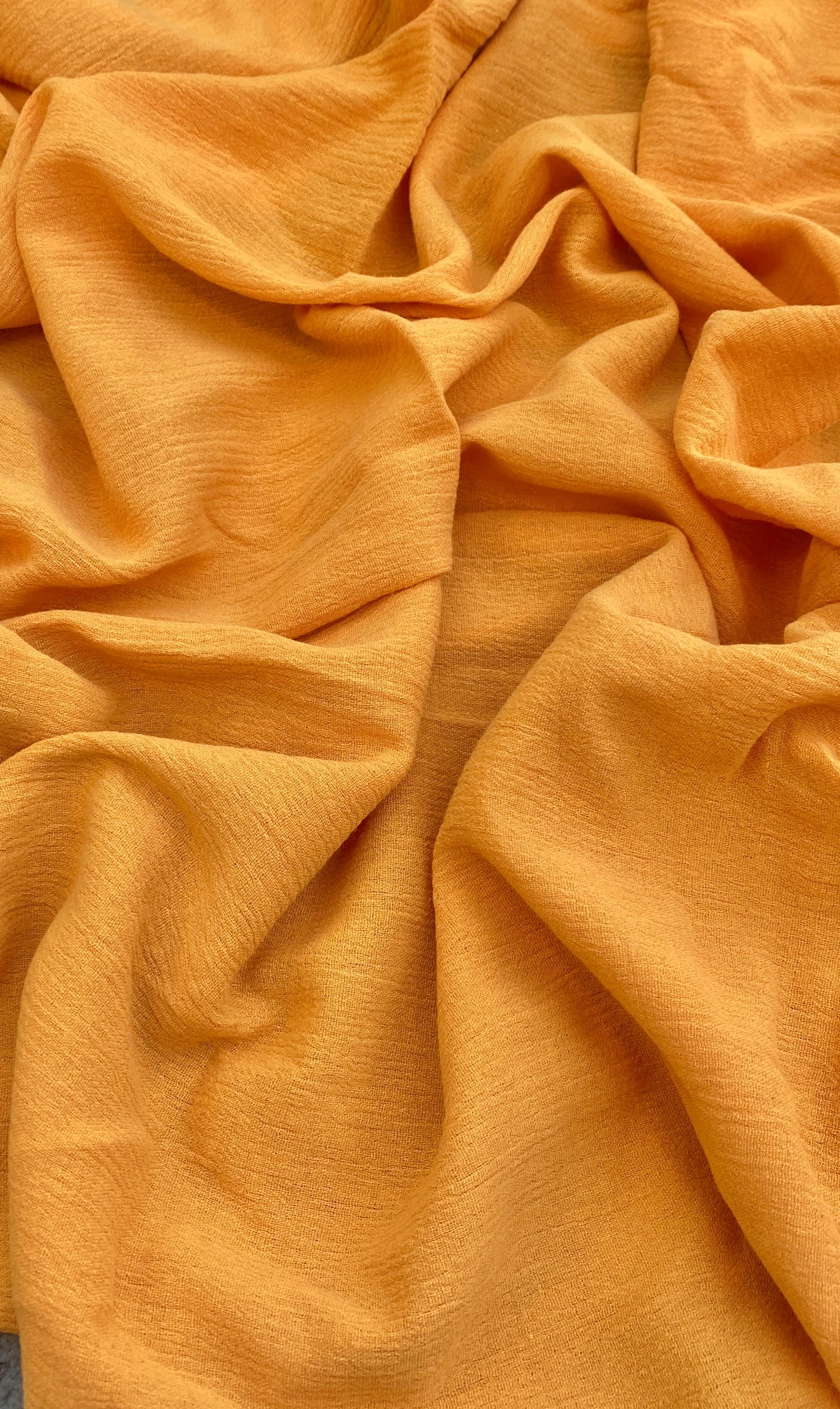 Mustard Crinkle Cotton Gauze - Image 5