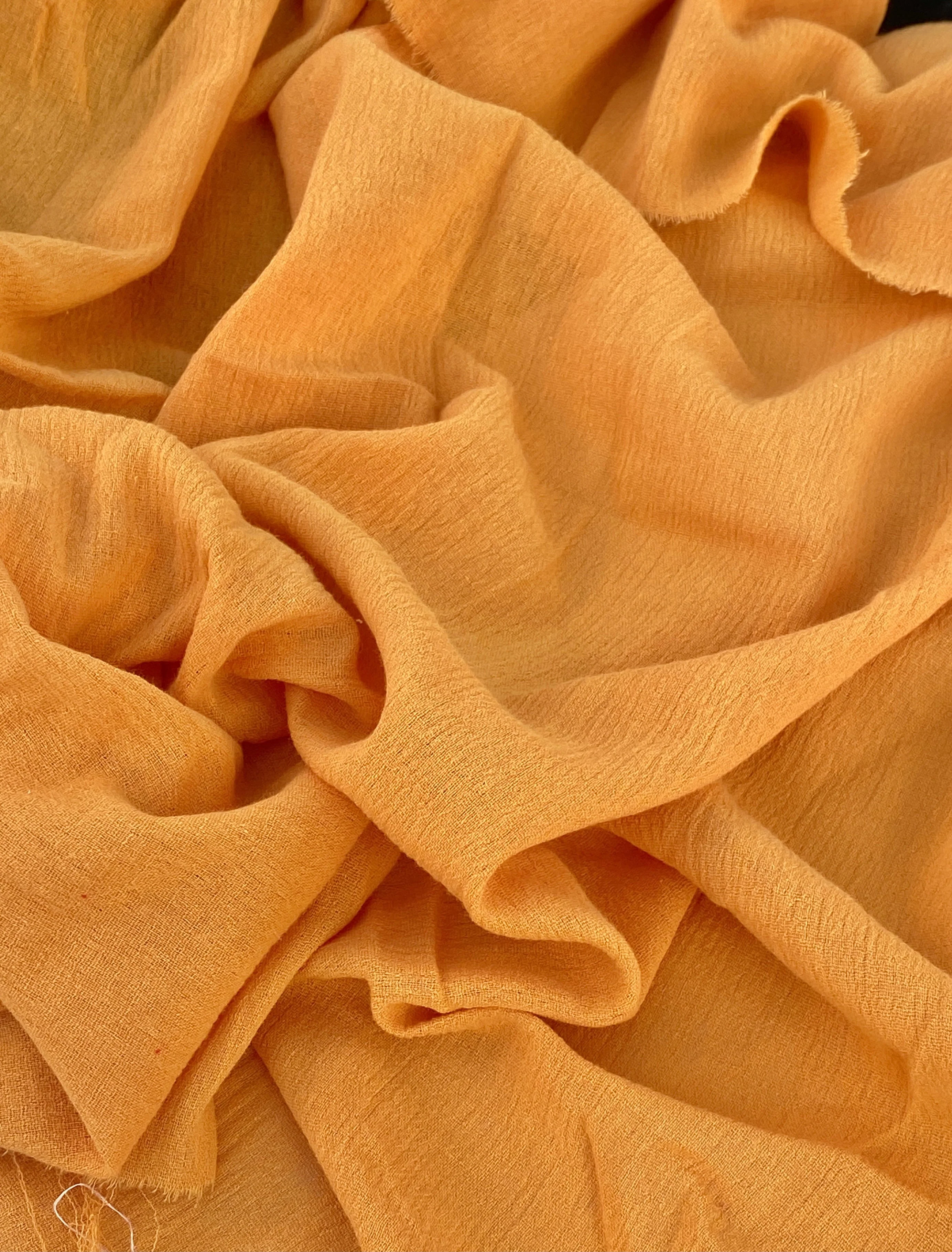 Mustard Crinkle Cotton Gauze - Image 9