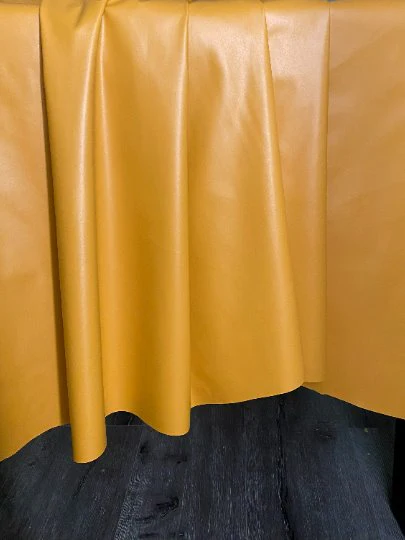 Mustard Stretch Faux Leather - Image 3