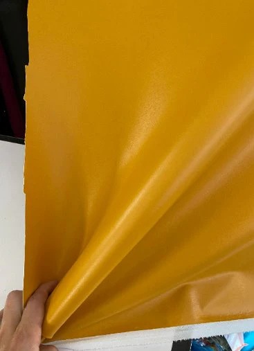 Mustard Stretch Faux Leather - Image 6