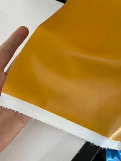 Mustard Stretch Faux Leather - Image 7