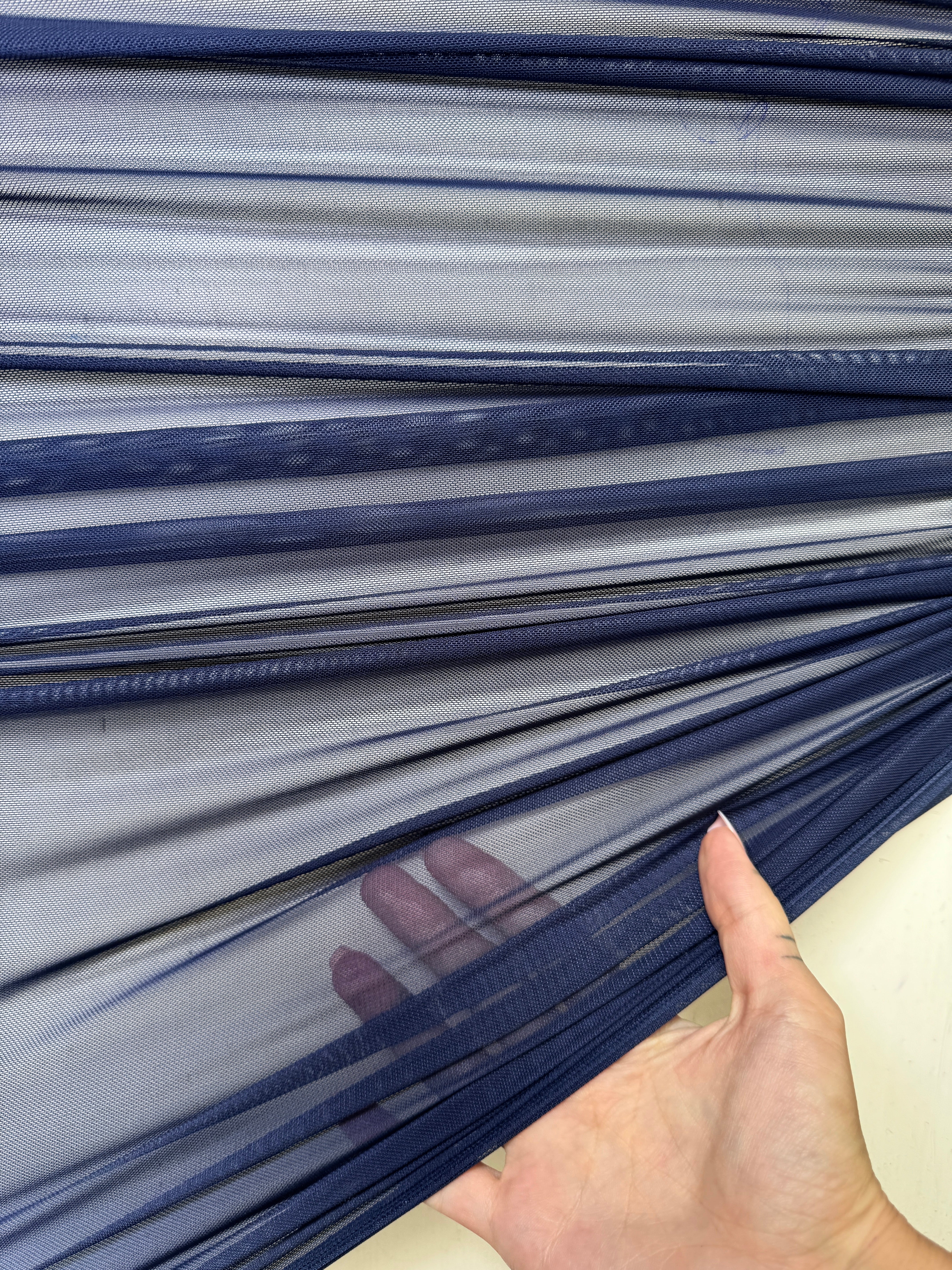 Navy 4 Way Stretch Power Mesh - Image 8