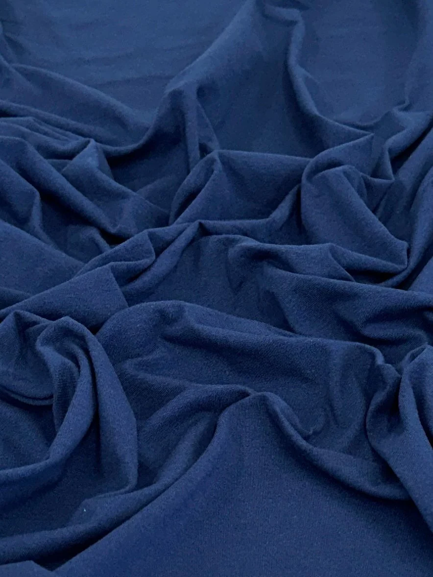 Navy Blue Cotton Jersey Knit - Image 6