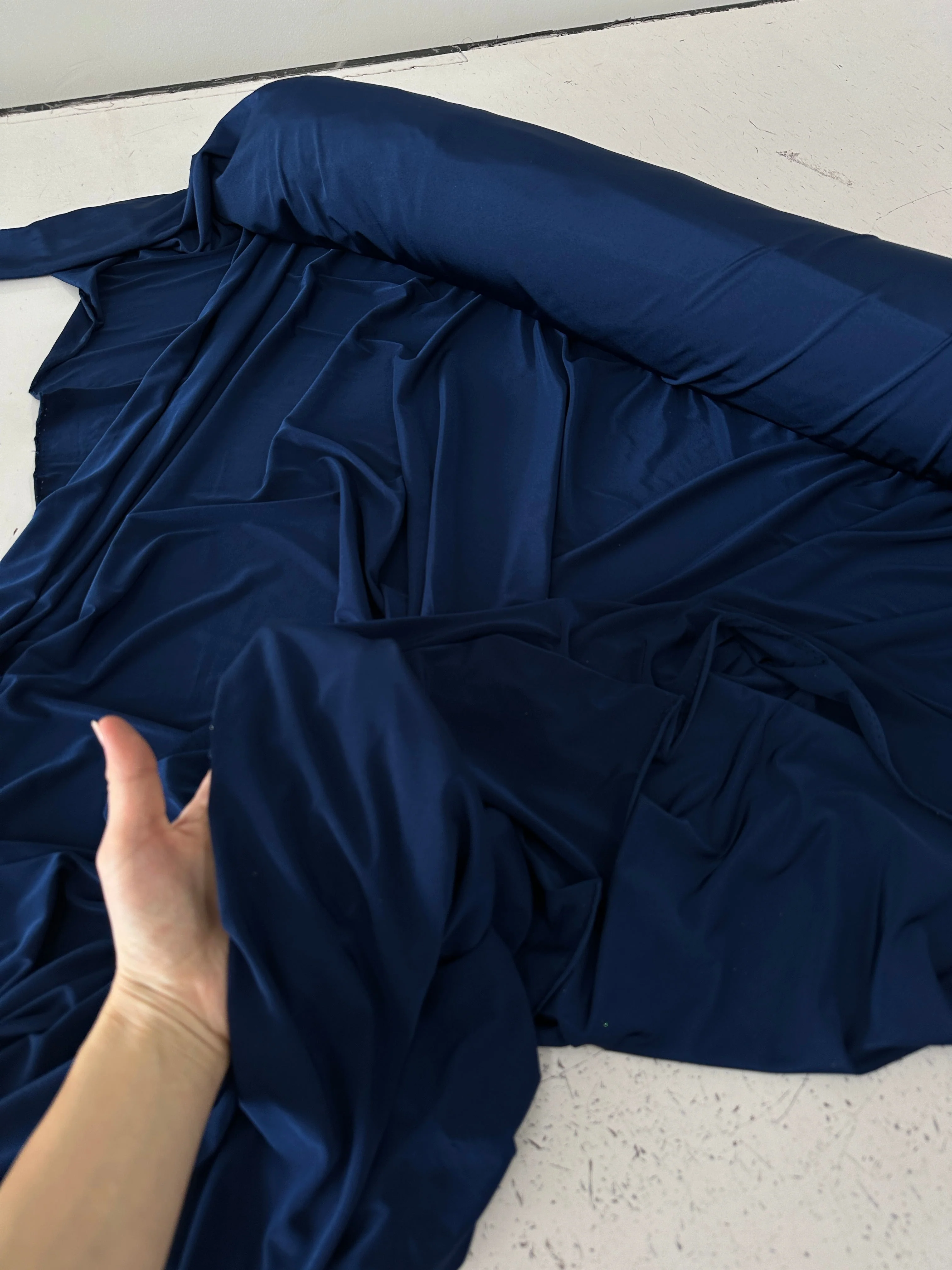 Navy Double Brushed DTY Jersey - Image 2
