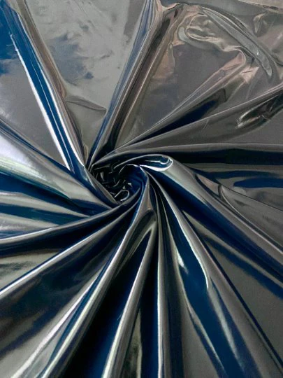 Navy Glossy Stretch Patent Leather/Latex