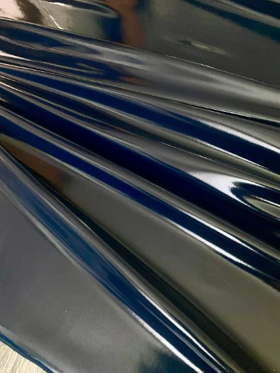Navy Glossy Stretch Patent Leather/Latex - Image 2