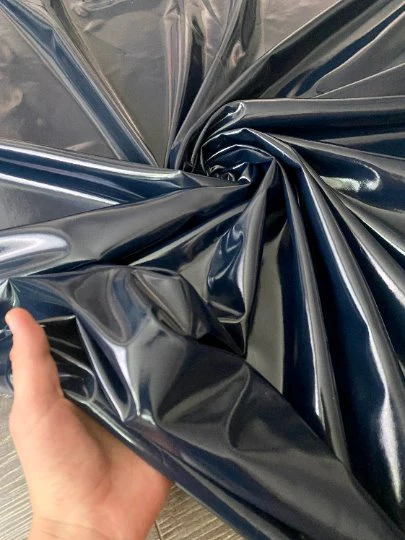 Navy Glossy Stretch Patent Leather/Latex - Image 5