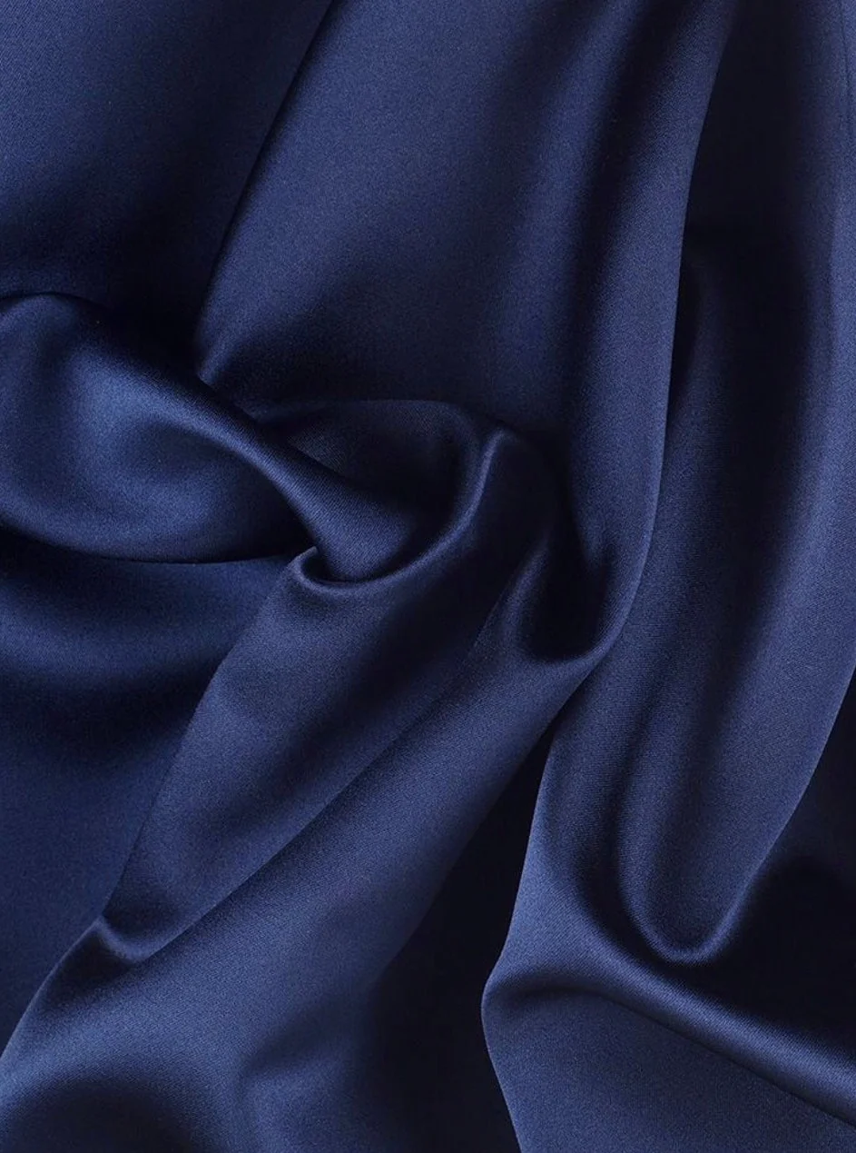 Navy Blue Satin - Image 2