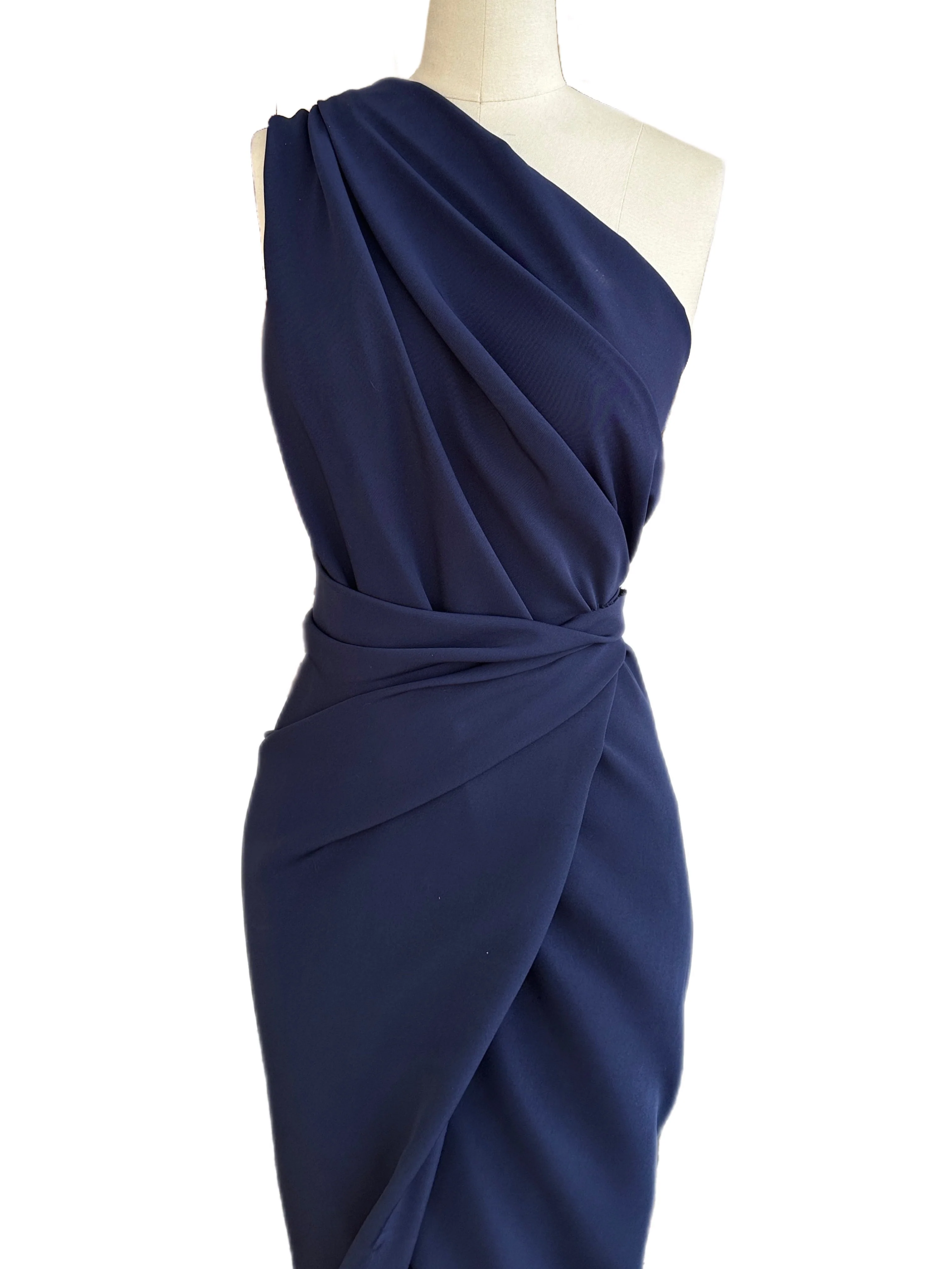 Navy Stretch Crepe - Image 3