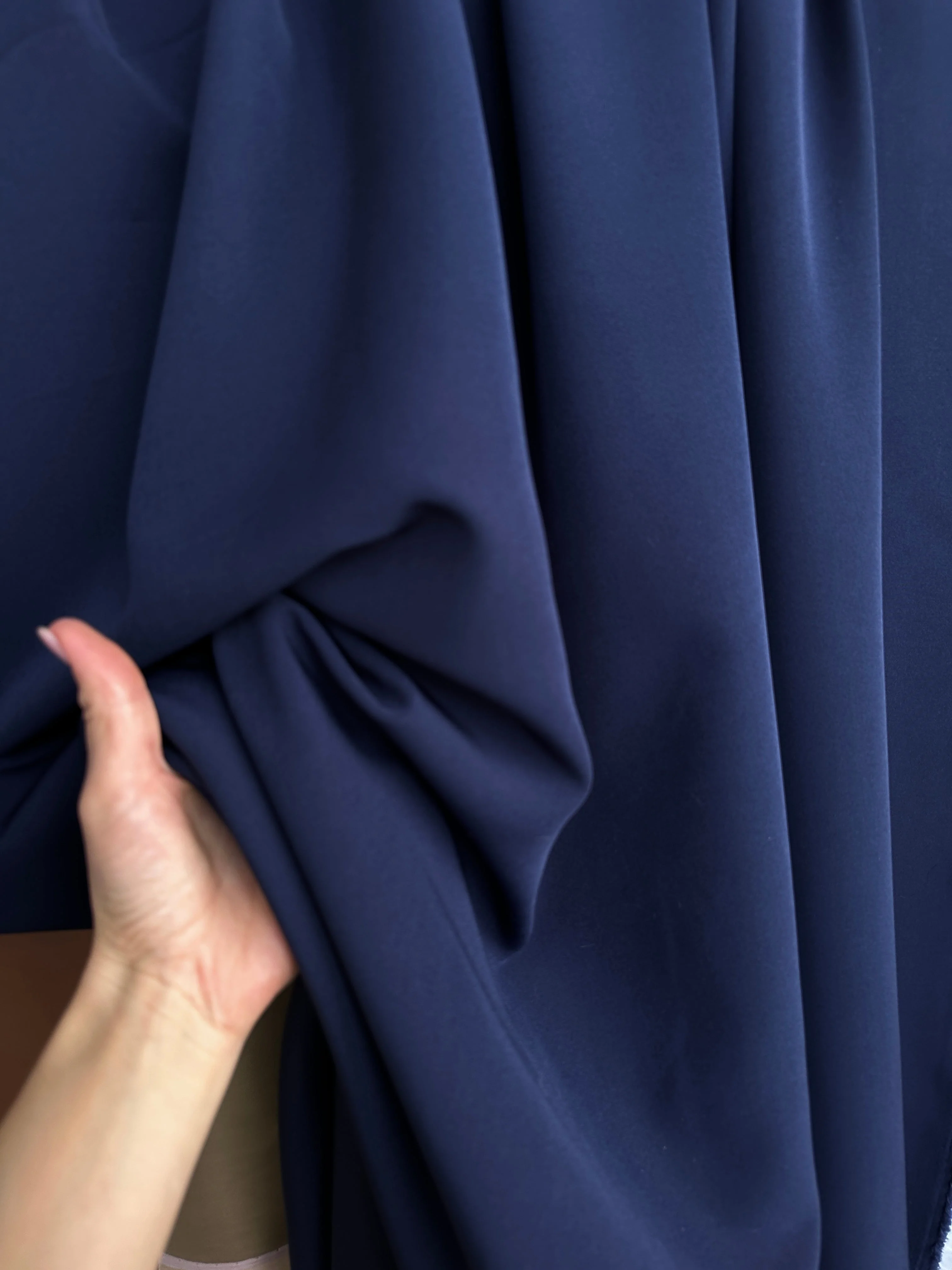 Navy Stretch Crepe - Image 5