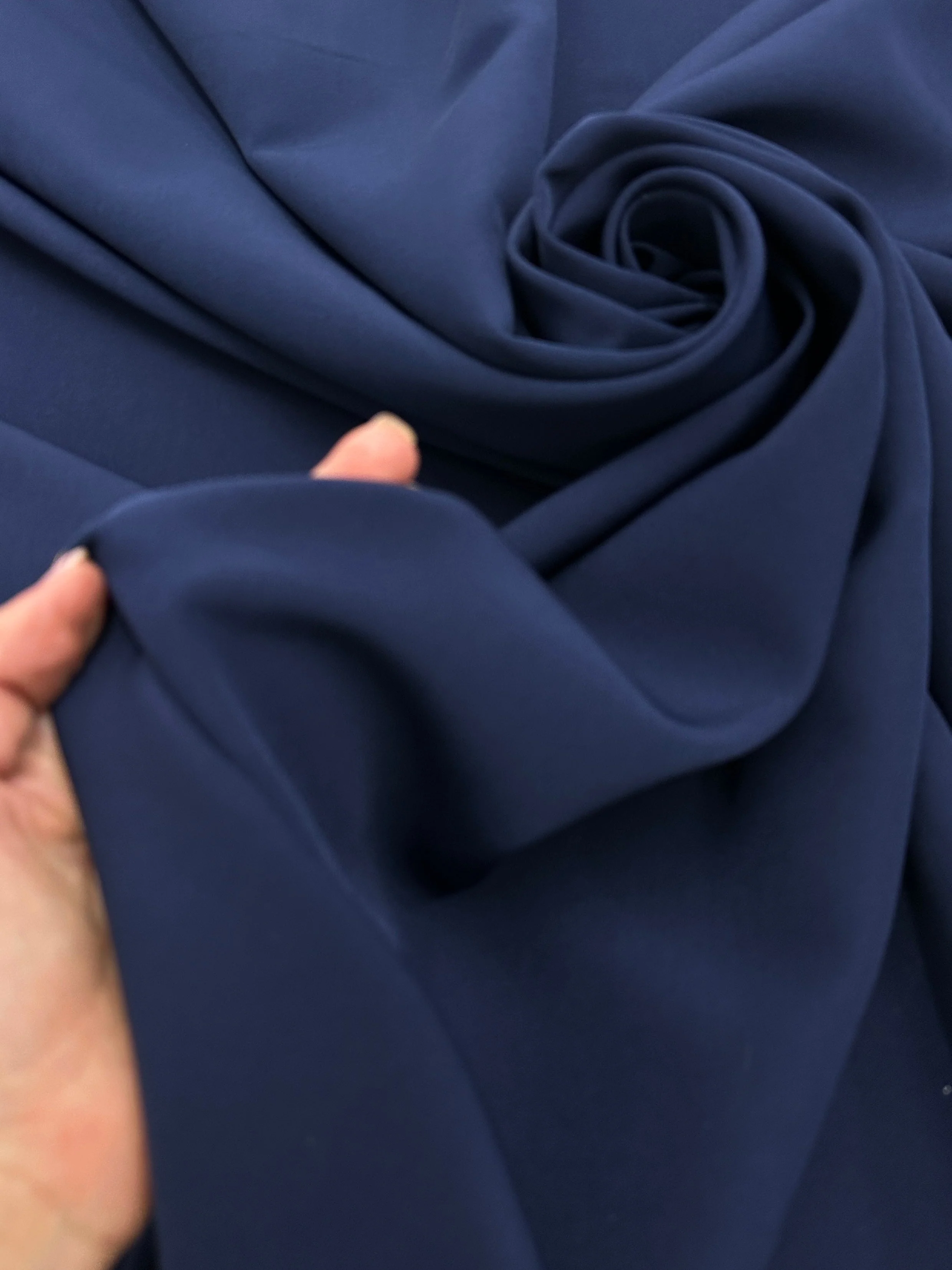 Navy Stretch Crepe - Image 9