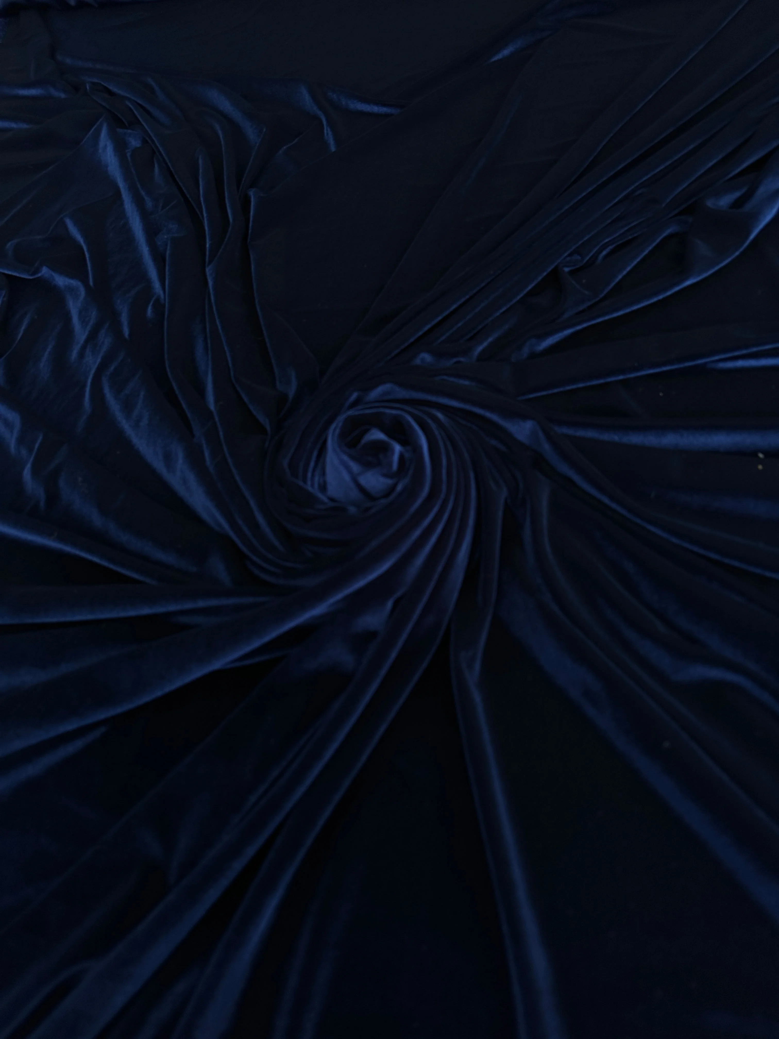 Navy Stretch Velvet - Image 8