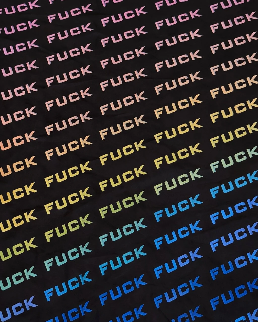 Neon Graphic Text Nylon Spandex