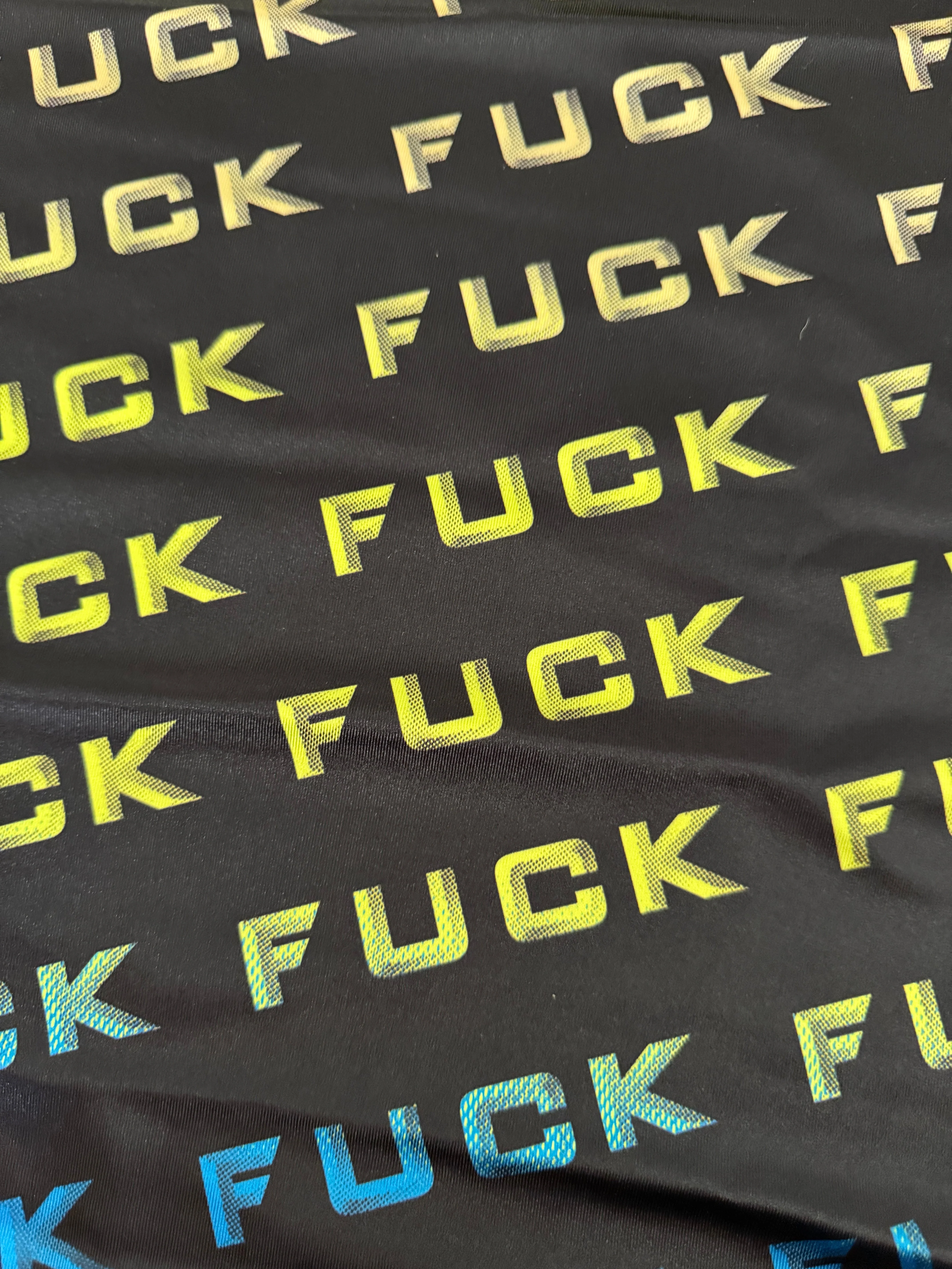Neon Graphic Text Nylon Spandex - Image 2