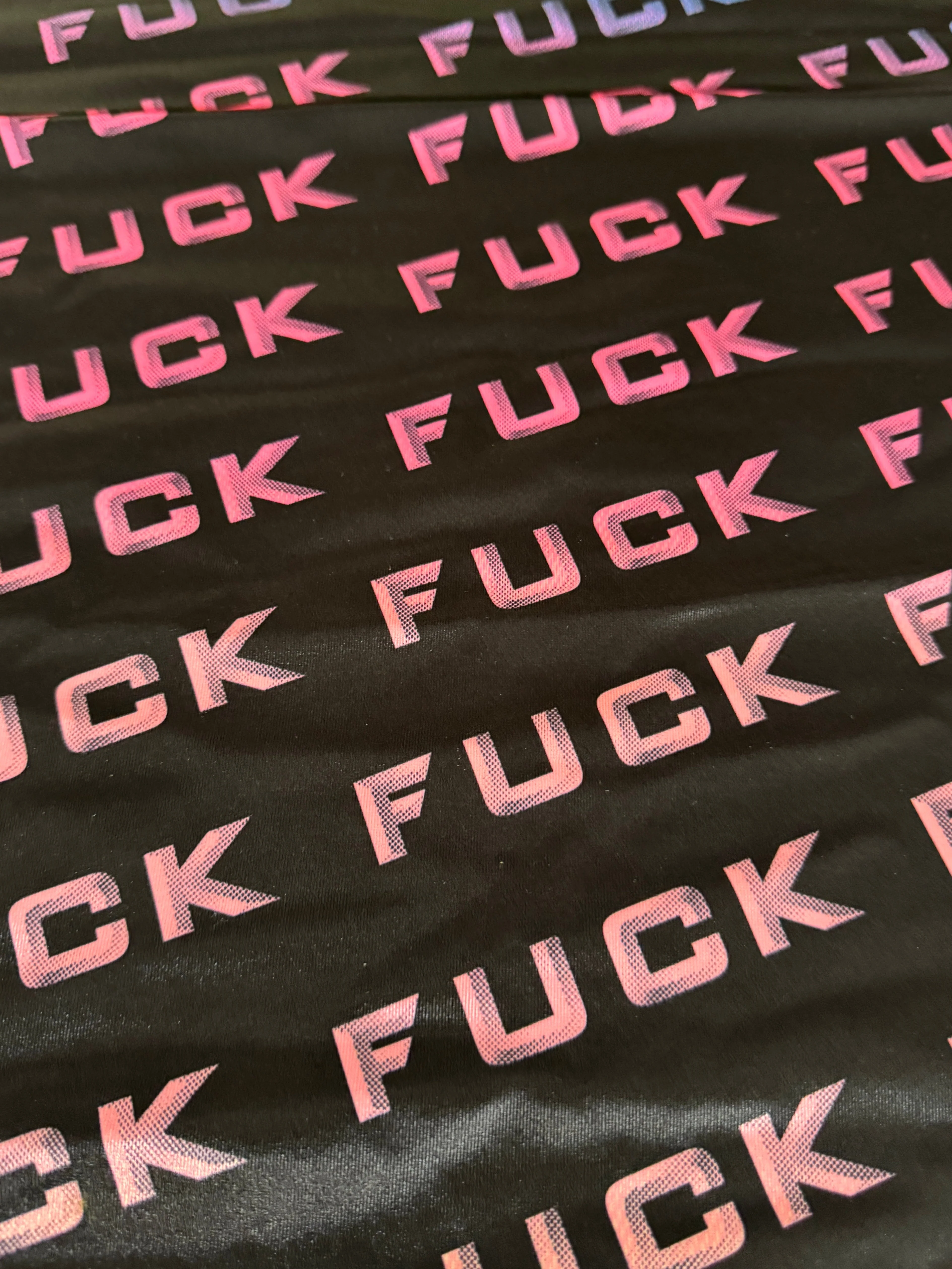 Neon Graphic Text Nylon Spandex - Image 3