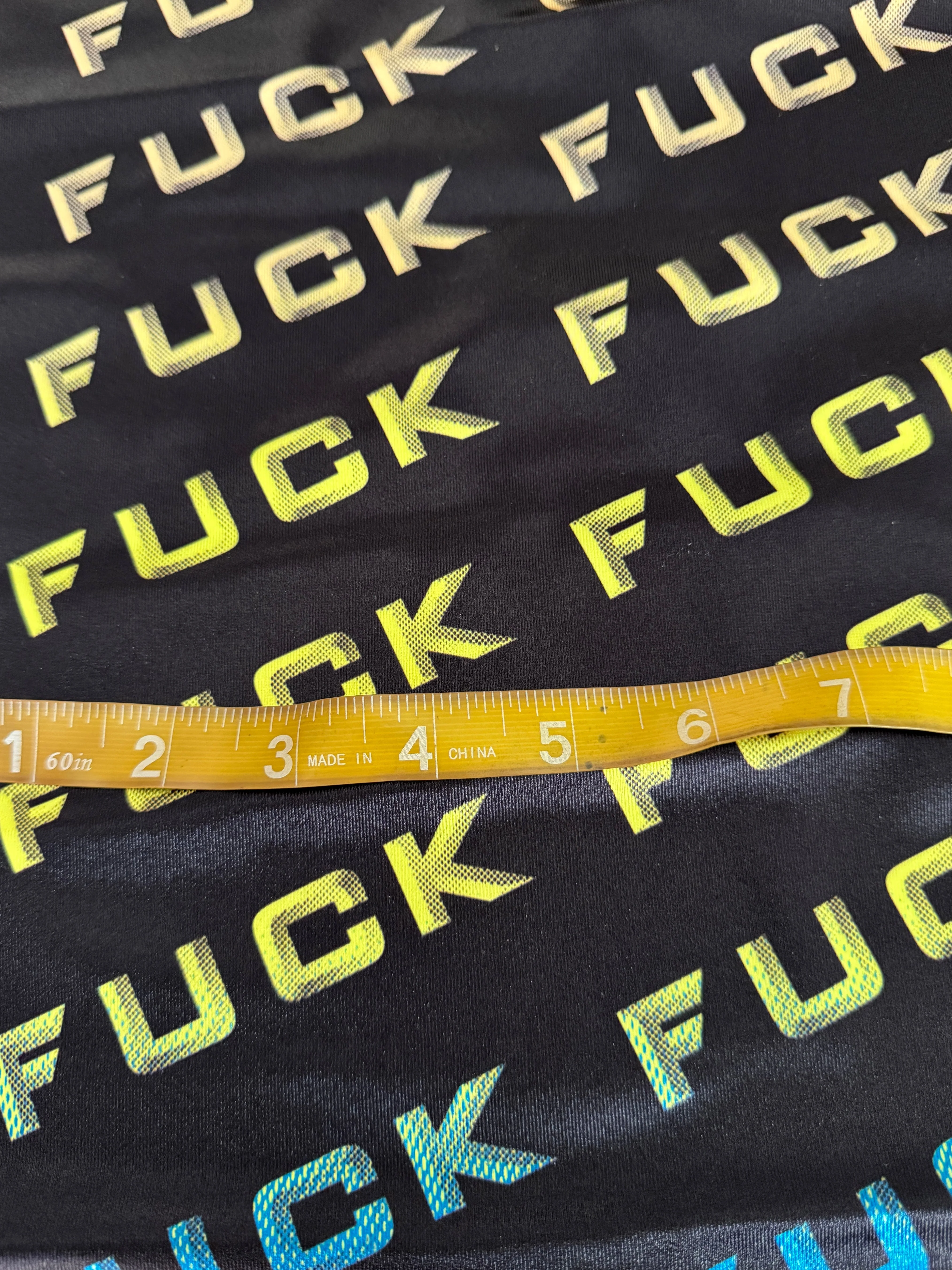 Neon Graphic Text Nylon Spandex - Image 5