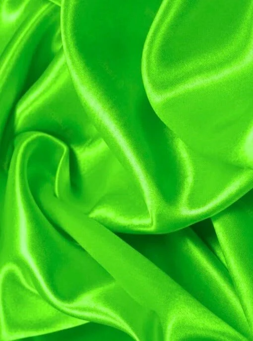 Neon Green Duchesse Satin - Image 3