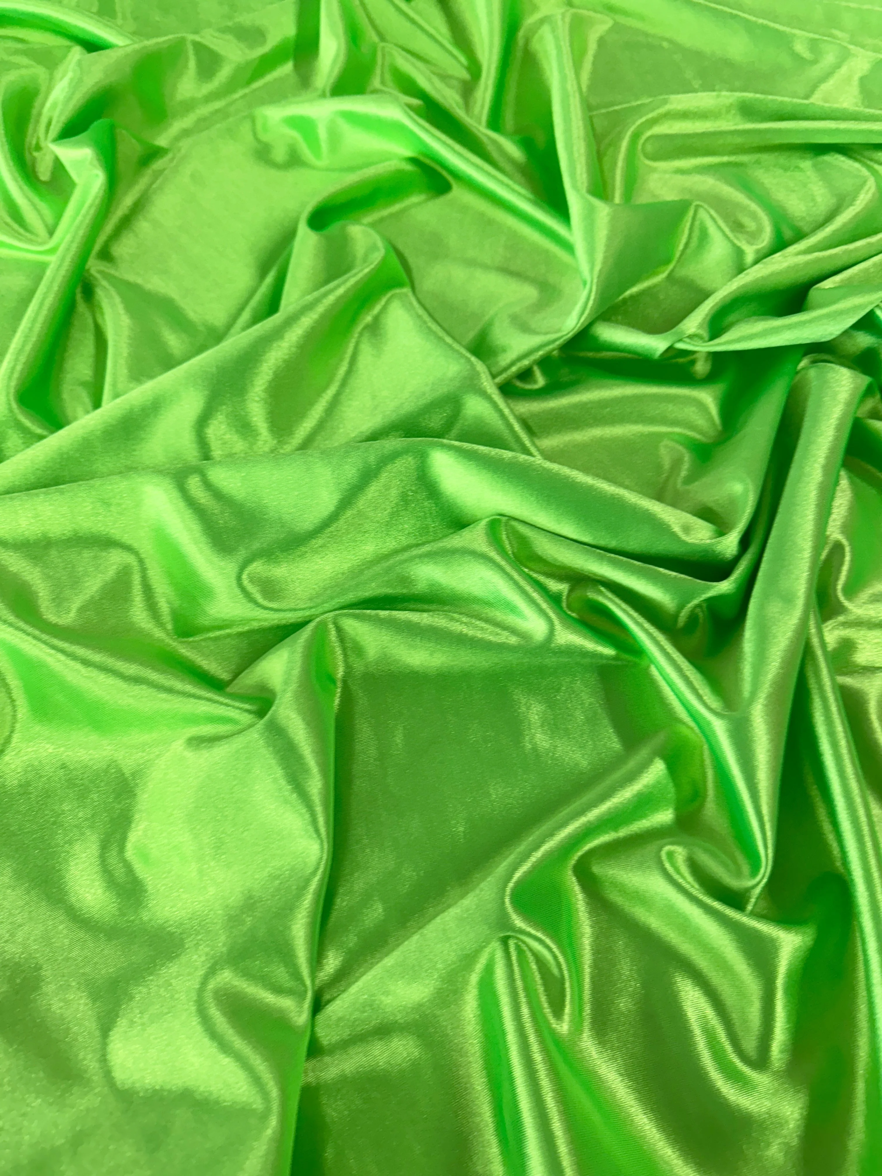 Neon Green Shiny Nylon Spandex - Image 4