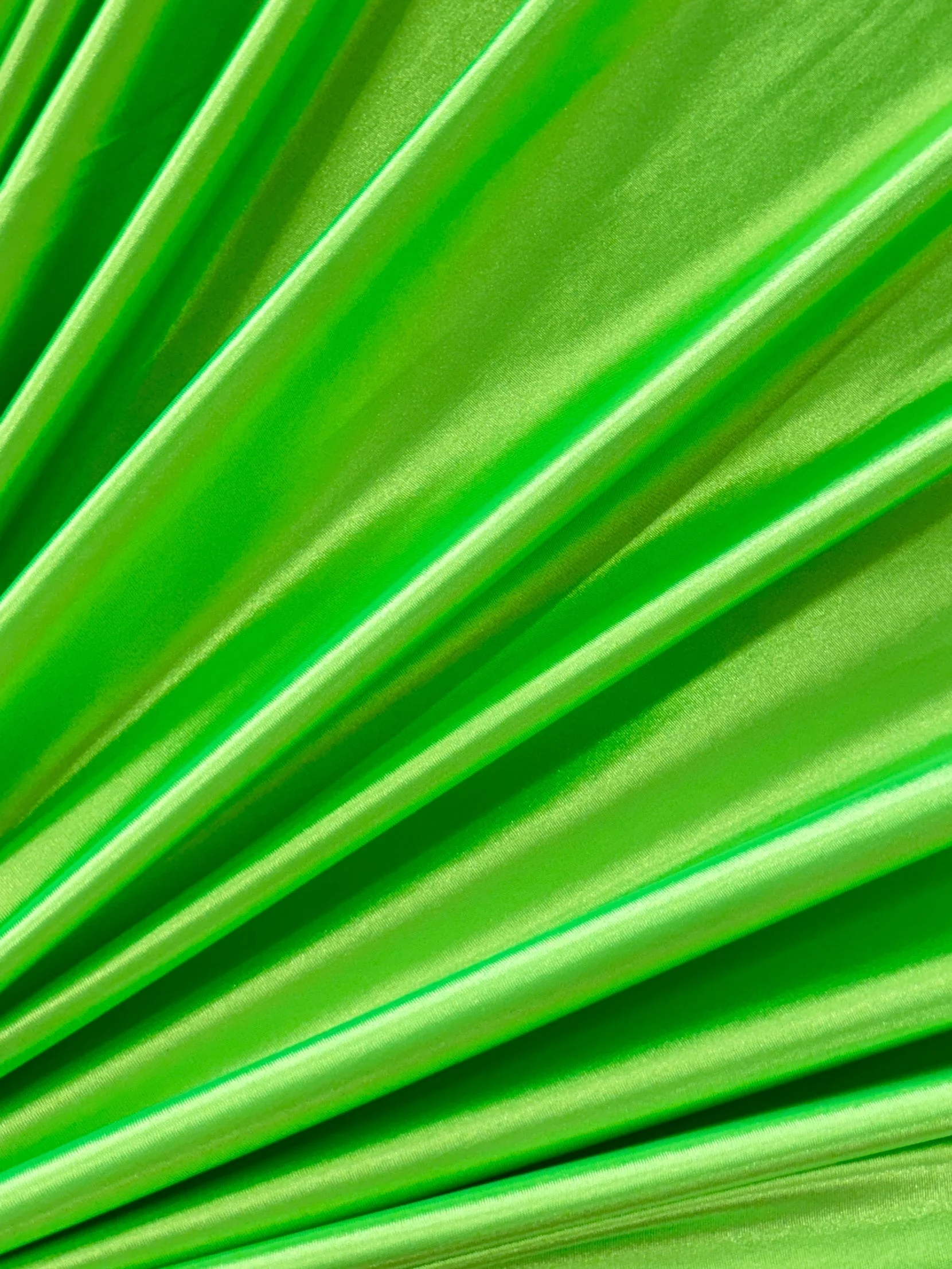 Neon Green Shiny Nylon Spandex - Image 8