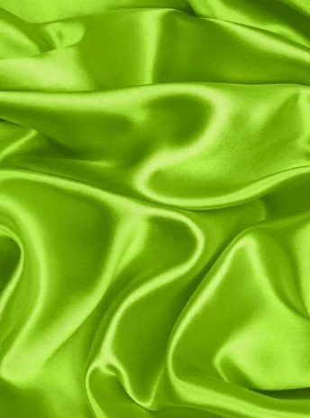 Neon Green Silky Stretch Satin