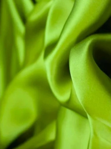 Neon Green Silky Stretch Satin - Image 2