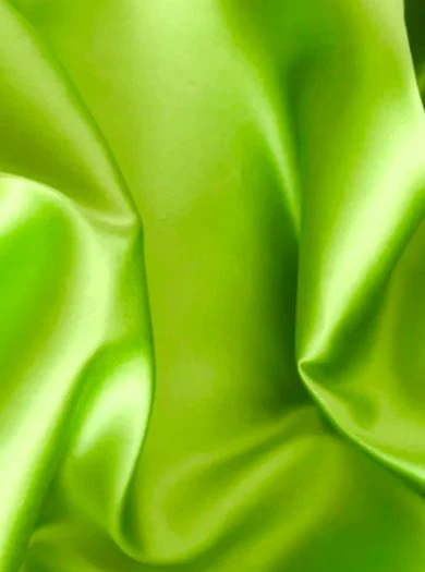 Neon Green Silky Stretch Satin - Image 4