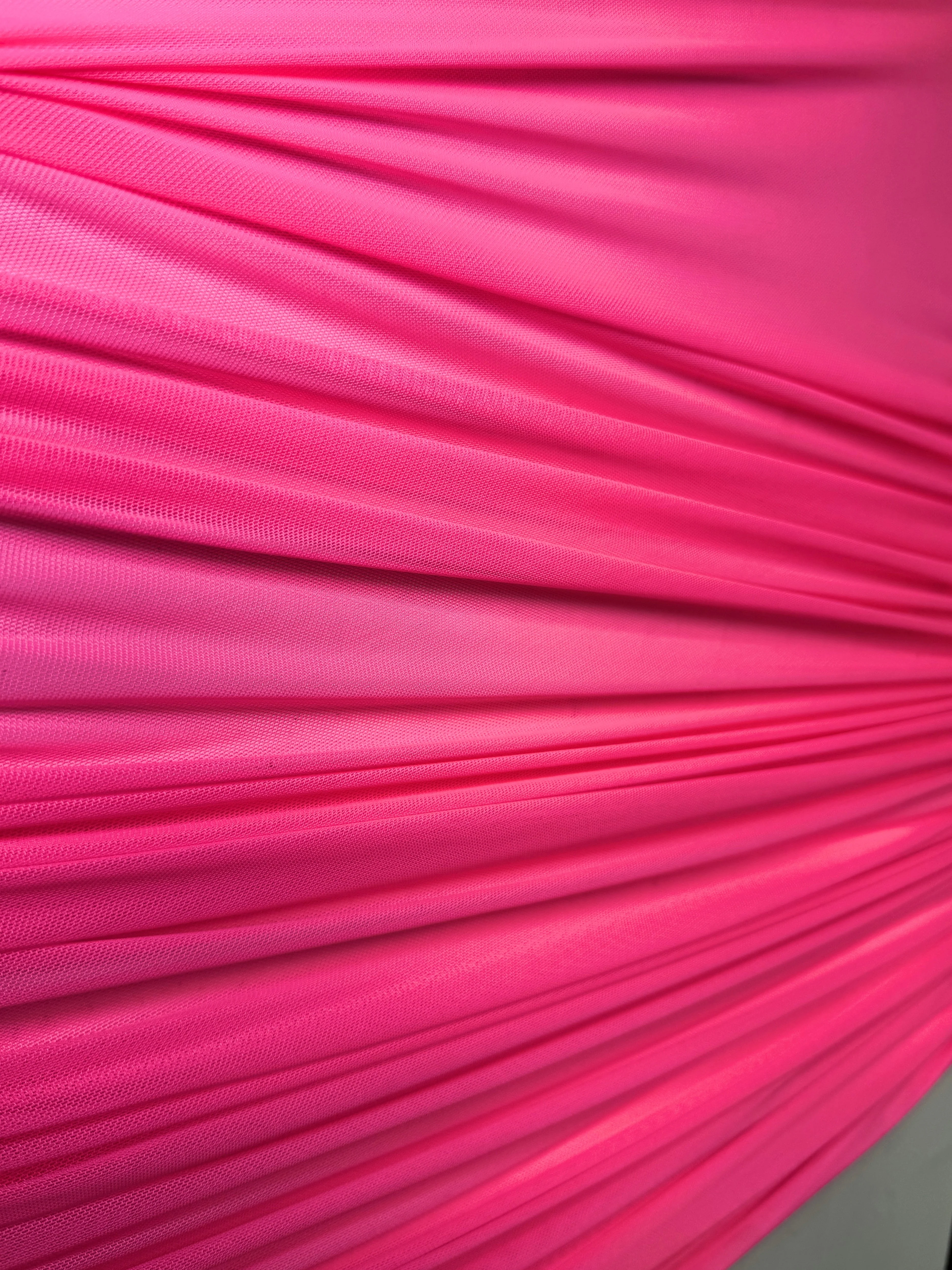 Neon Pink 4 Way Stretch Power Mesh - Image 5