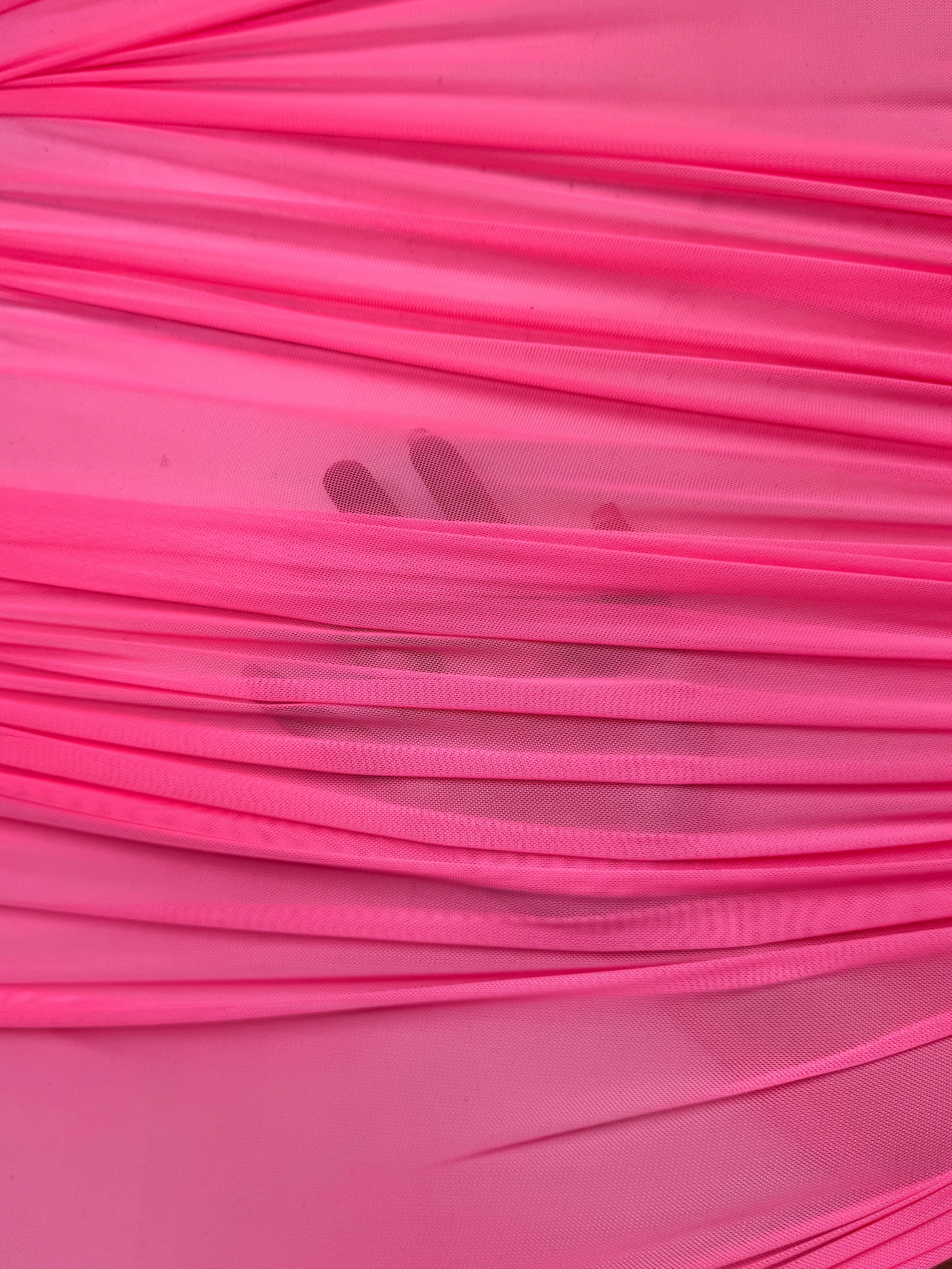 Neon Pink 4 Way Stretch Power Mesh - Image 8