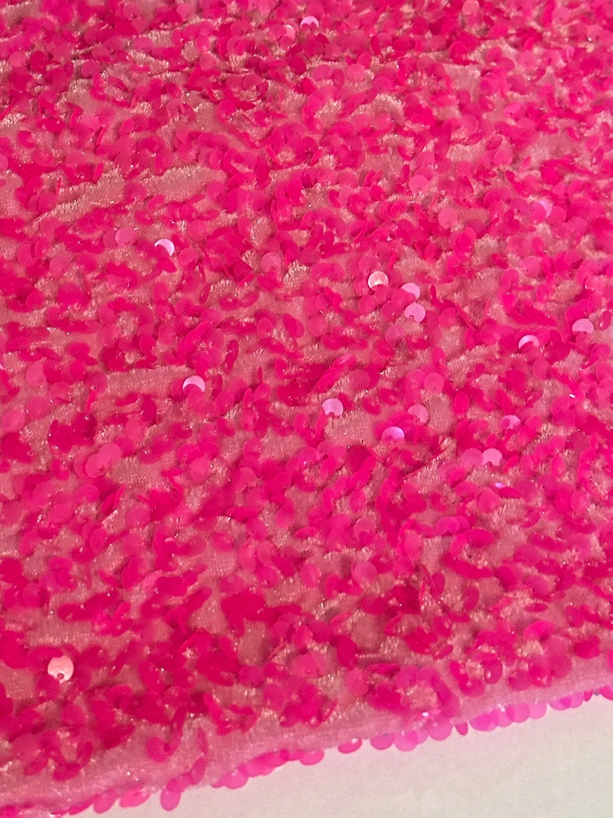 Neon Pink Sequin on Velvet - Image 4