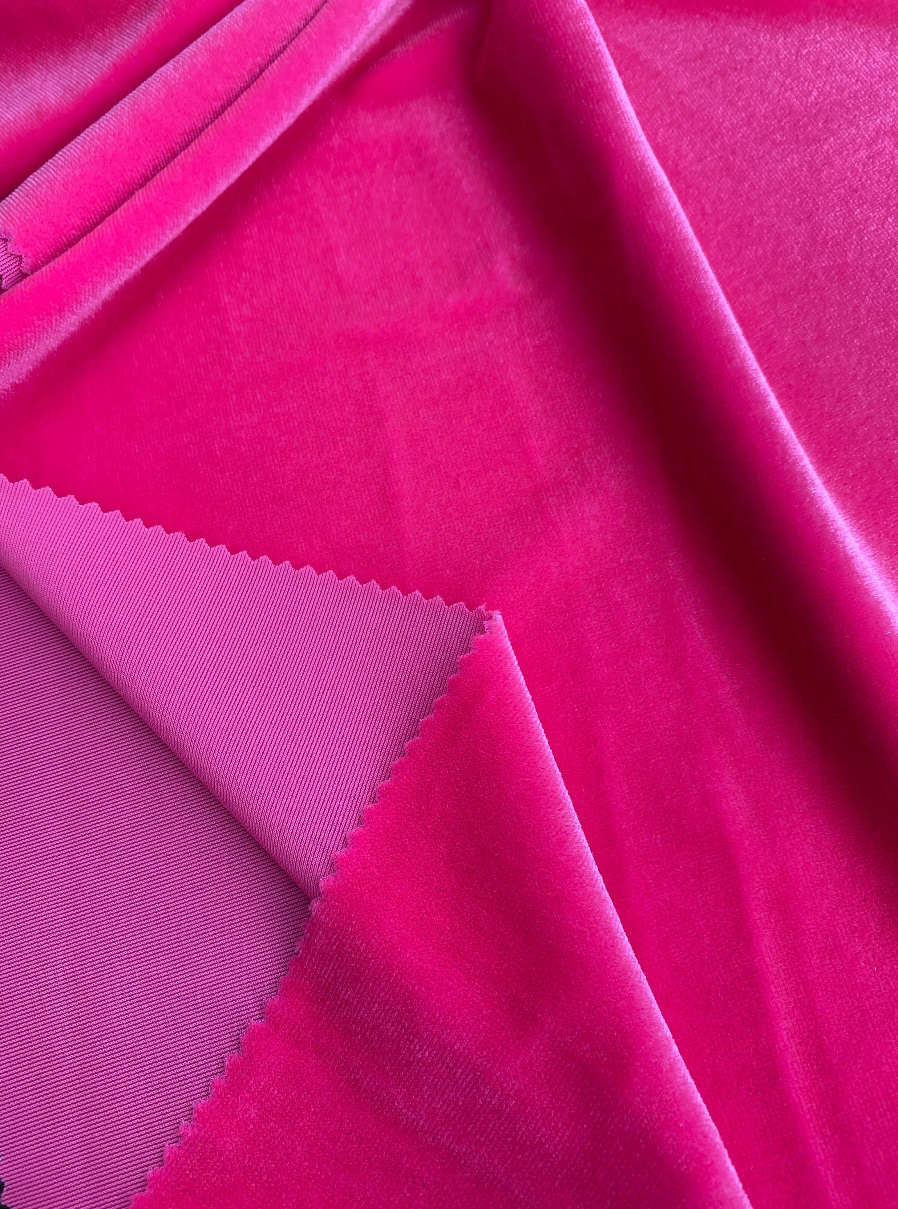 Neon Pink Stretch Velvet - Image 2