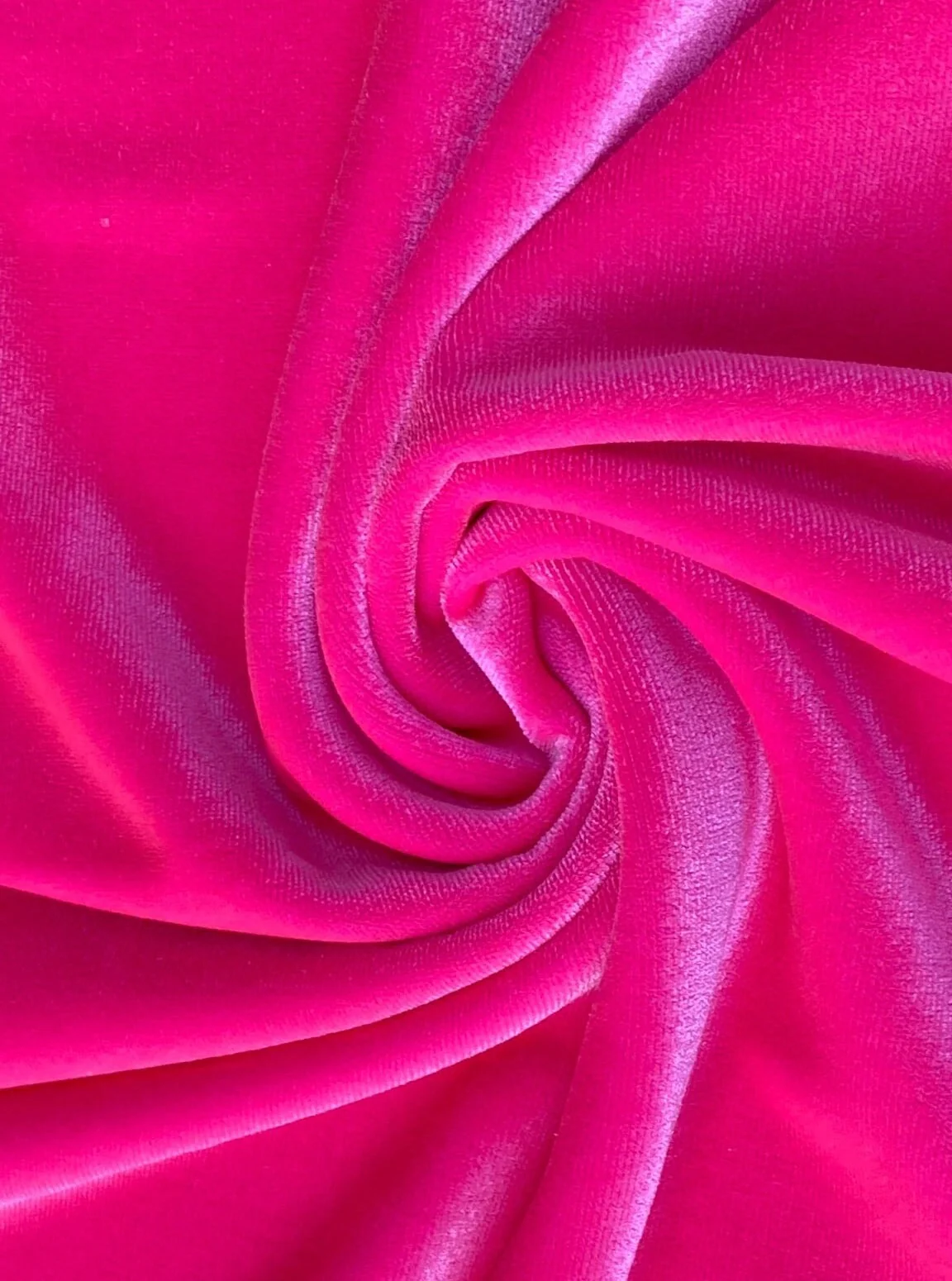 Neon Pink Stretch Velvet - Image 4