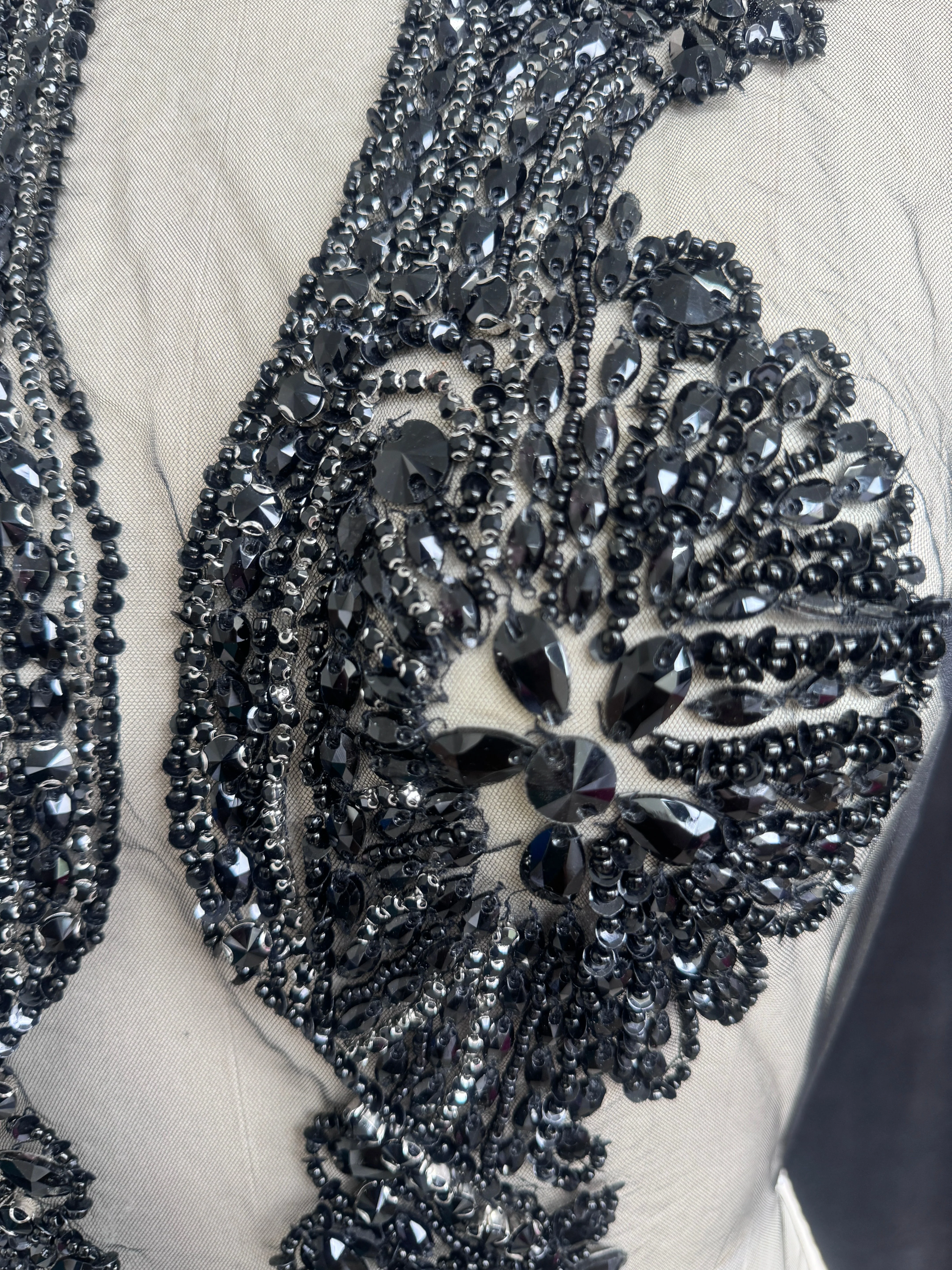Nico Black Rhinestone Bodice Appliqué - Image 2