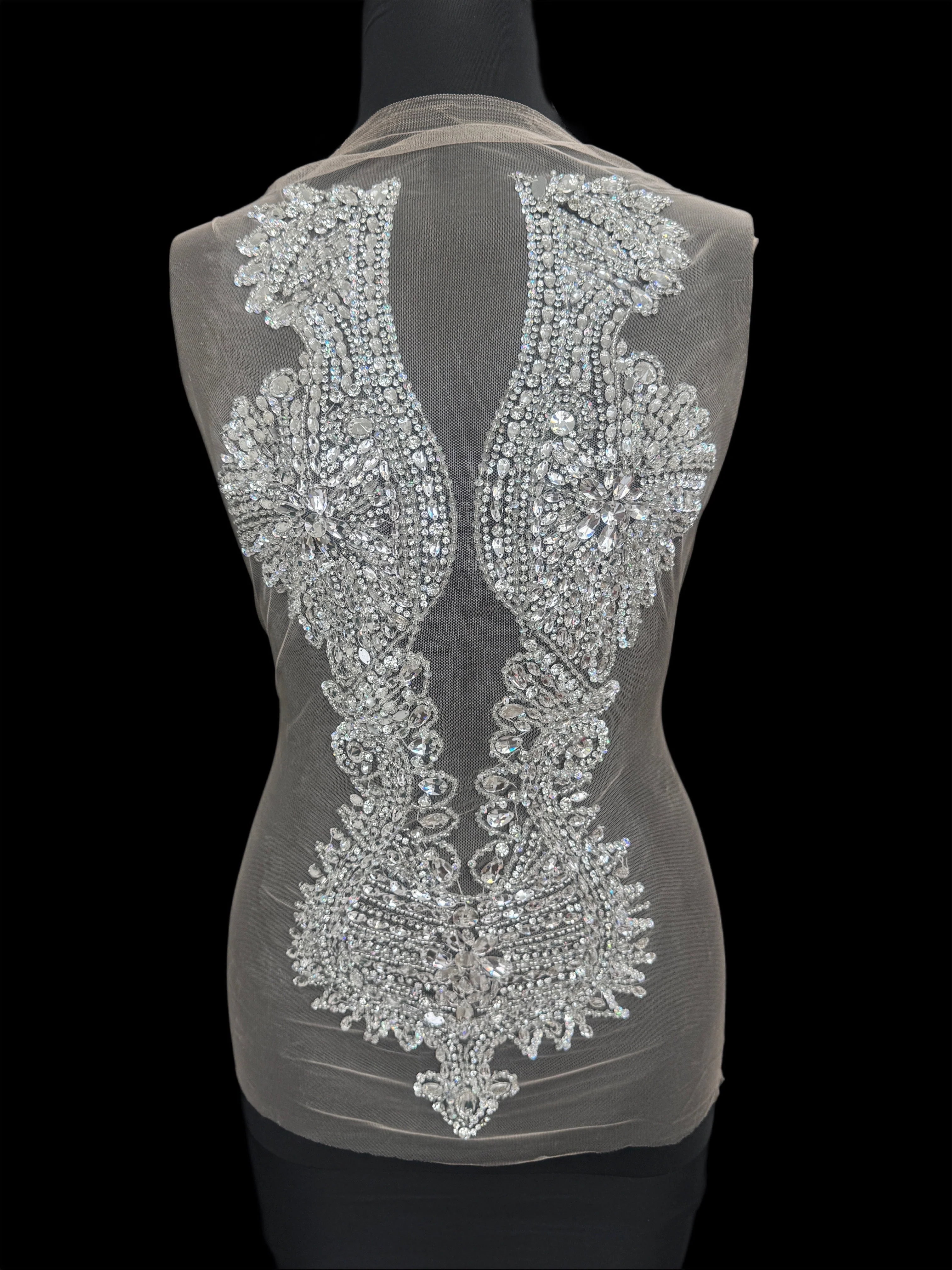 Nico Silver Rhinestone Bodice Appliqué