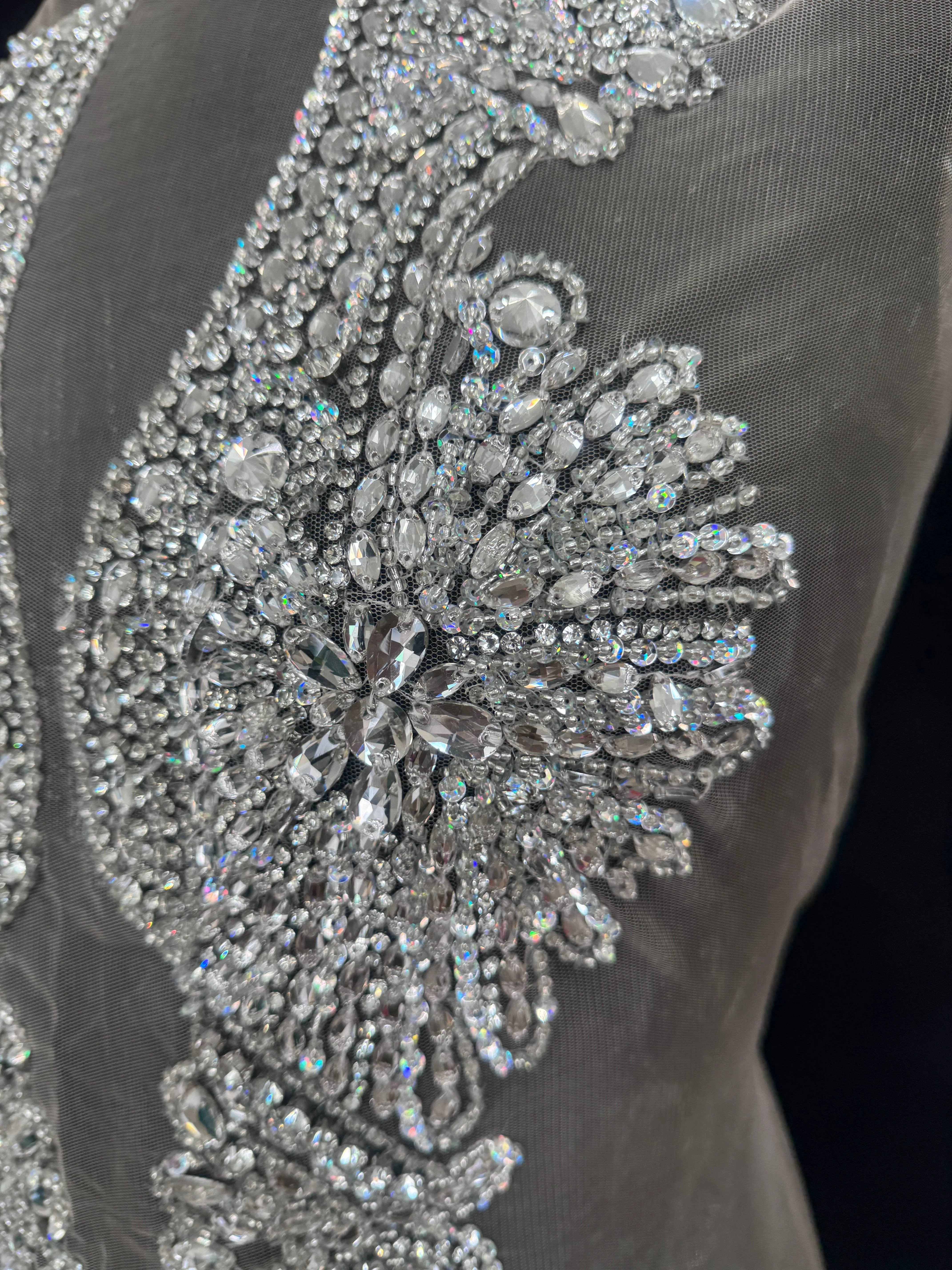 Nico Silver Rhinestone Bodice Appliqué - Image 3