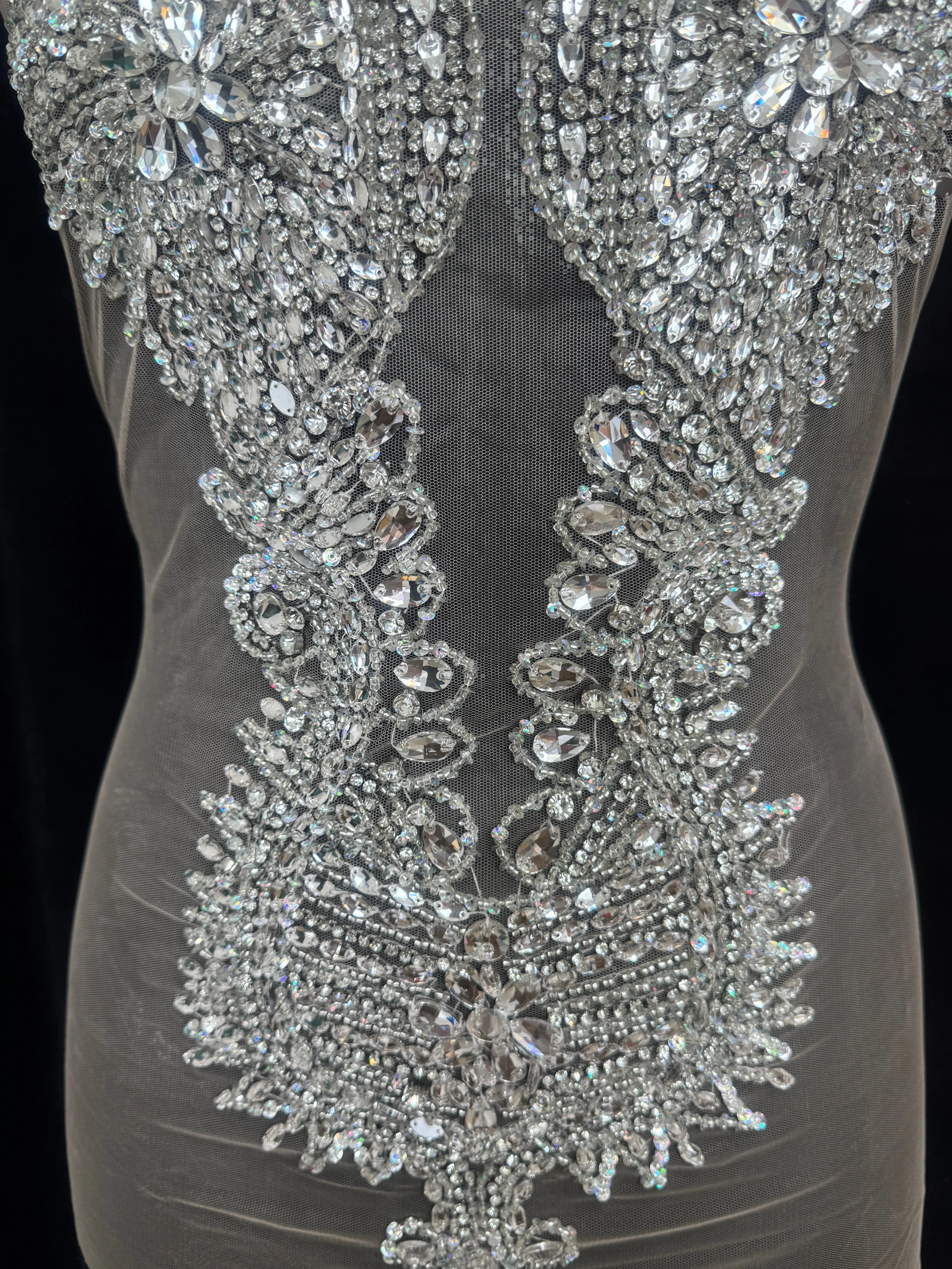 Nico Silver Rhinestone Bodice Appliqué - Image 5