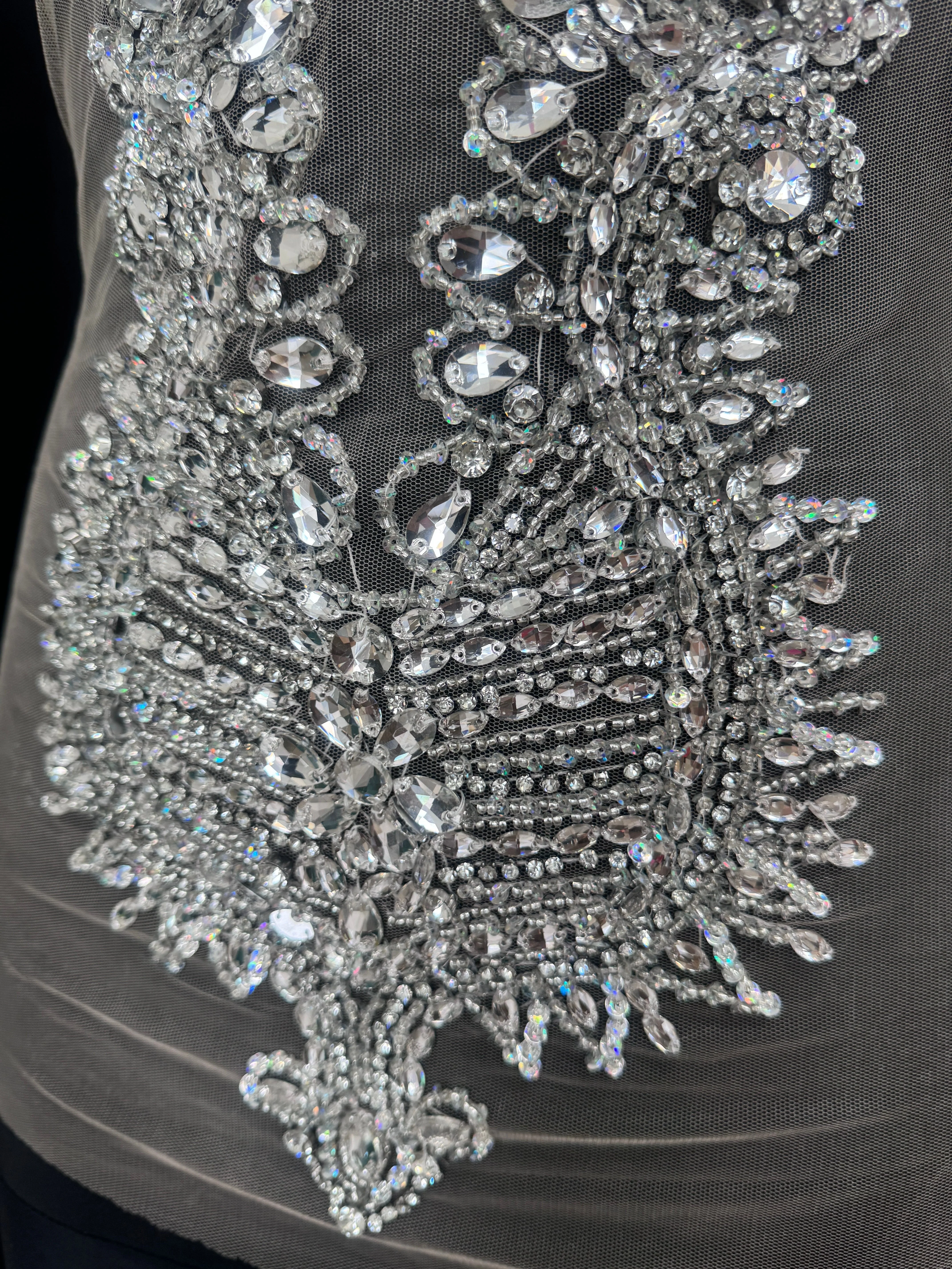 Nico Silver Rhinestone Bodice Appliqué - Image 6