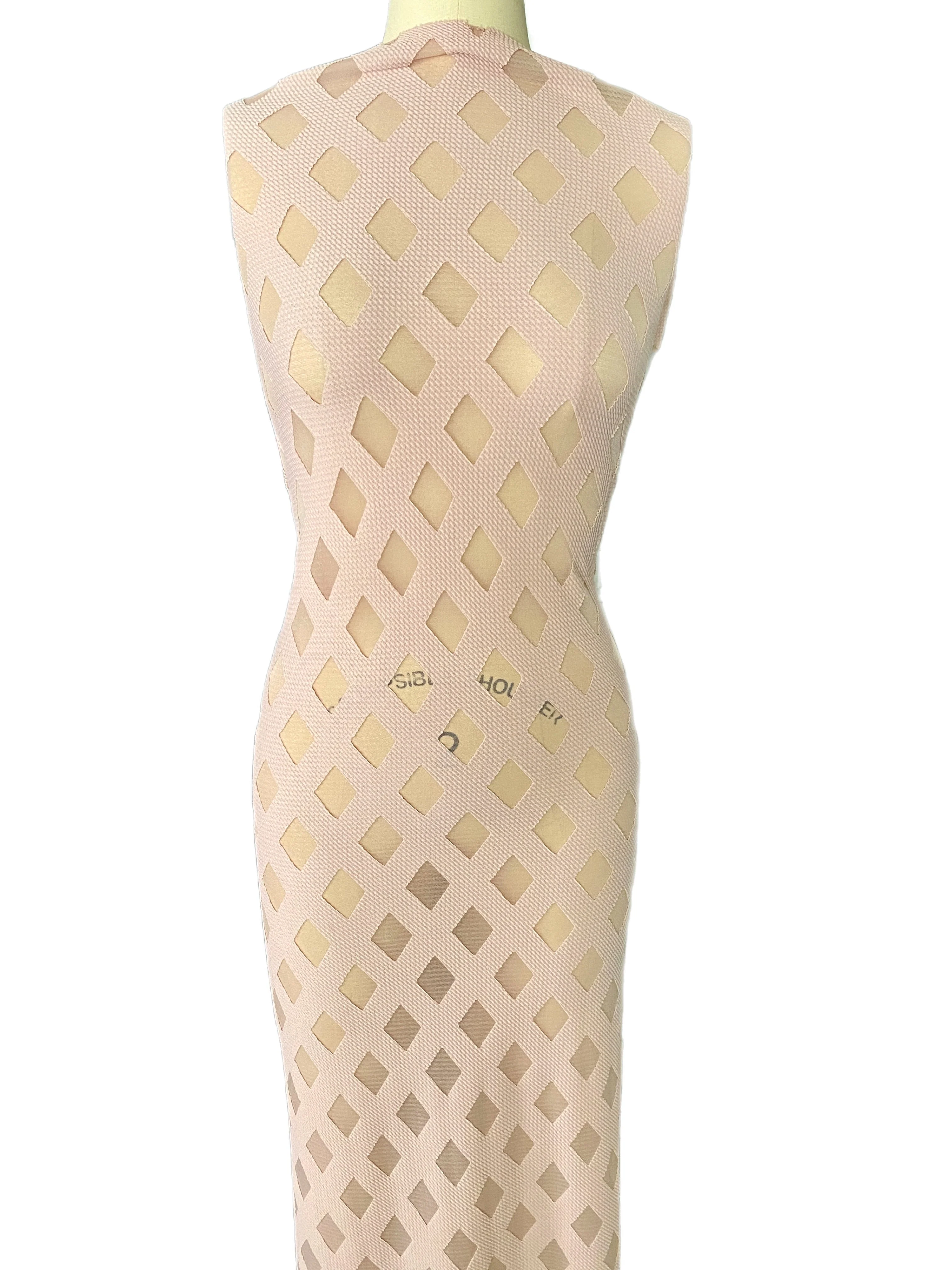Nude Diamond Pattern Knit - Image 3