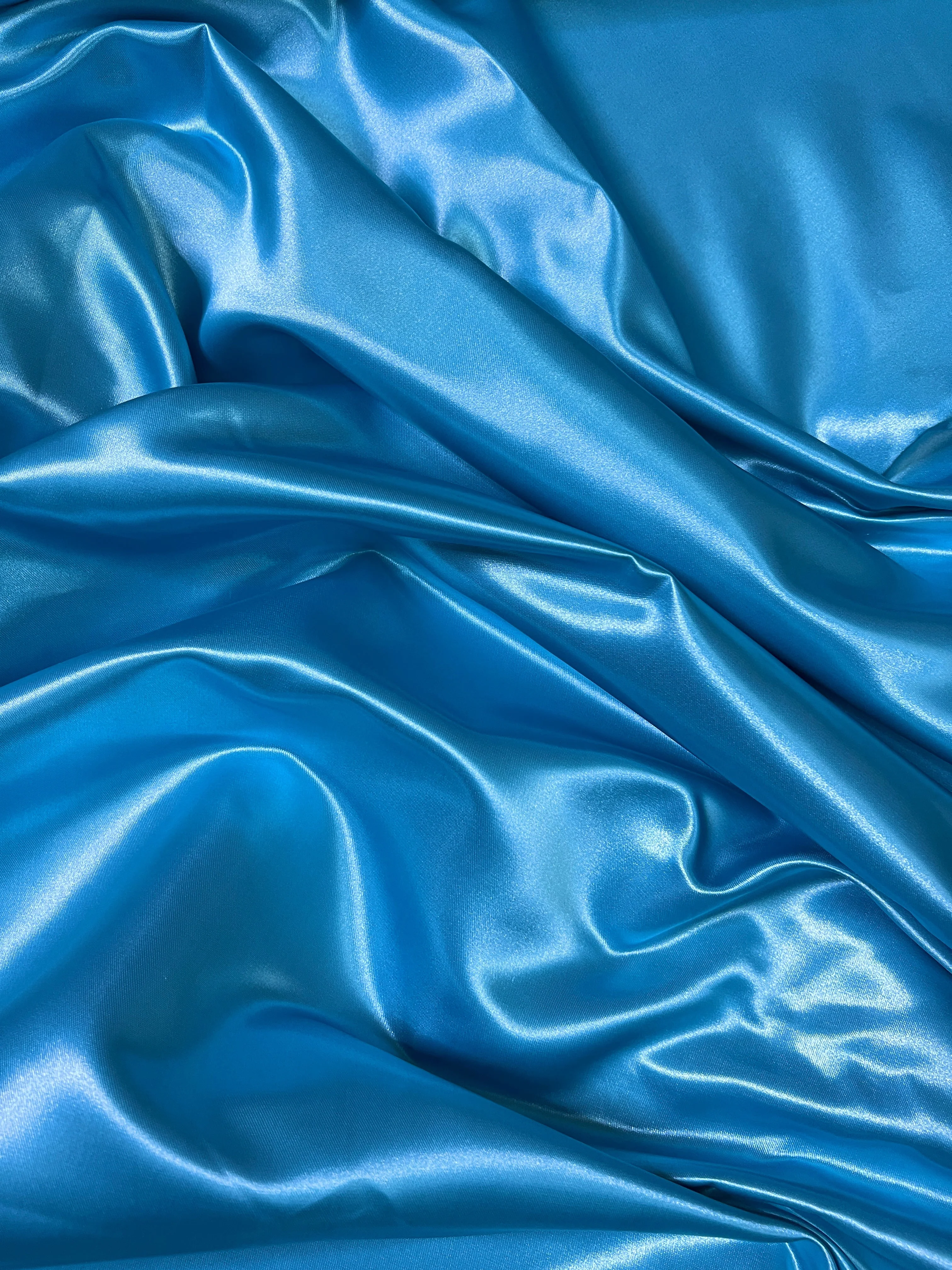 Ocean Blue Duchesse Satin - Image 4