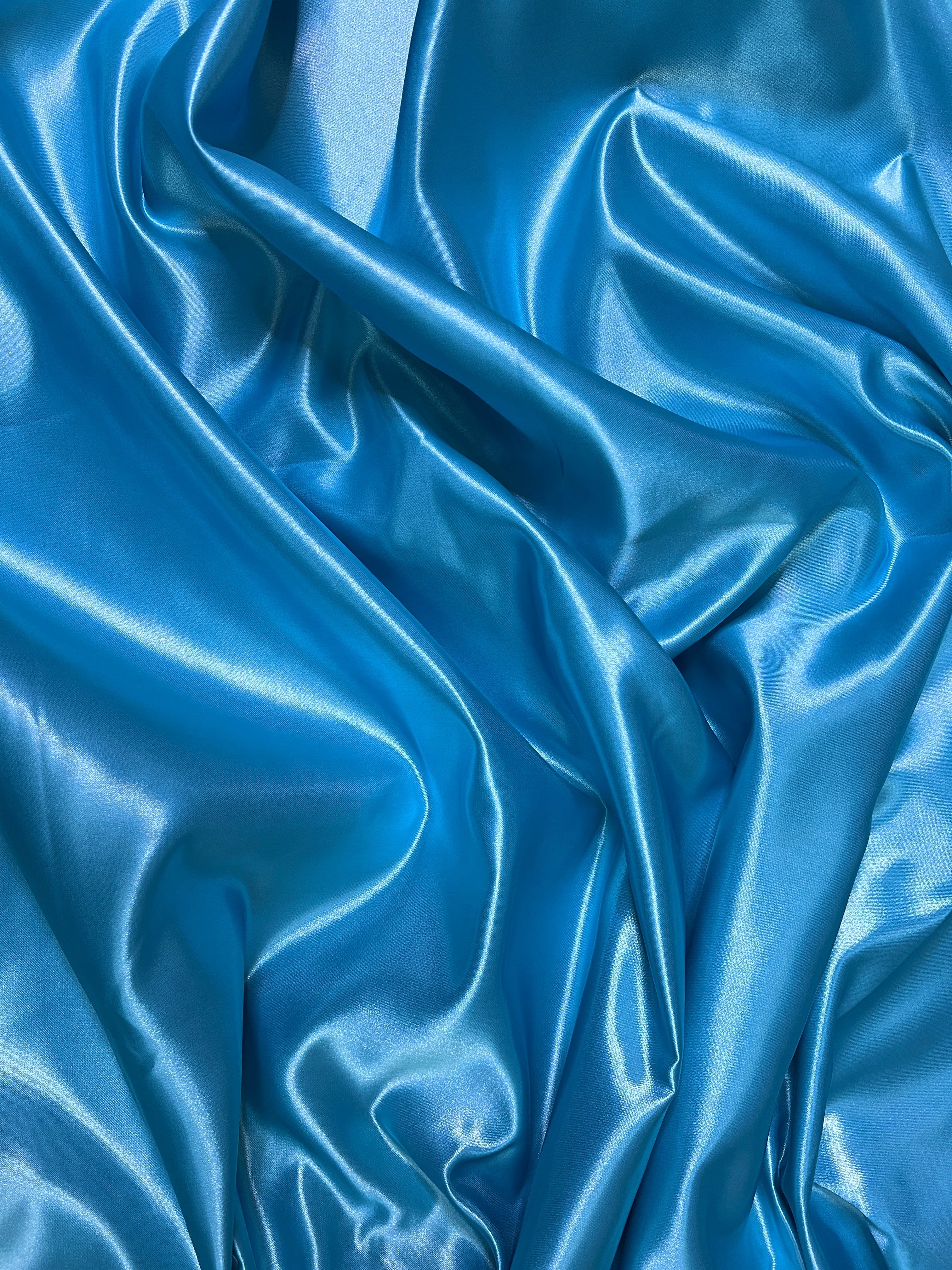 Ocean Blue Duchesse Satin - Image 5