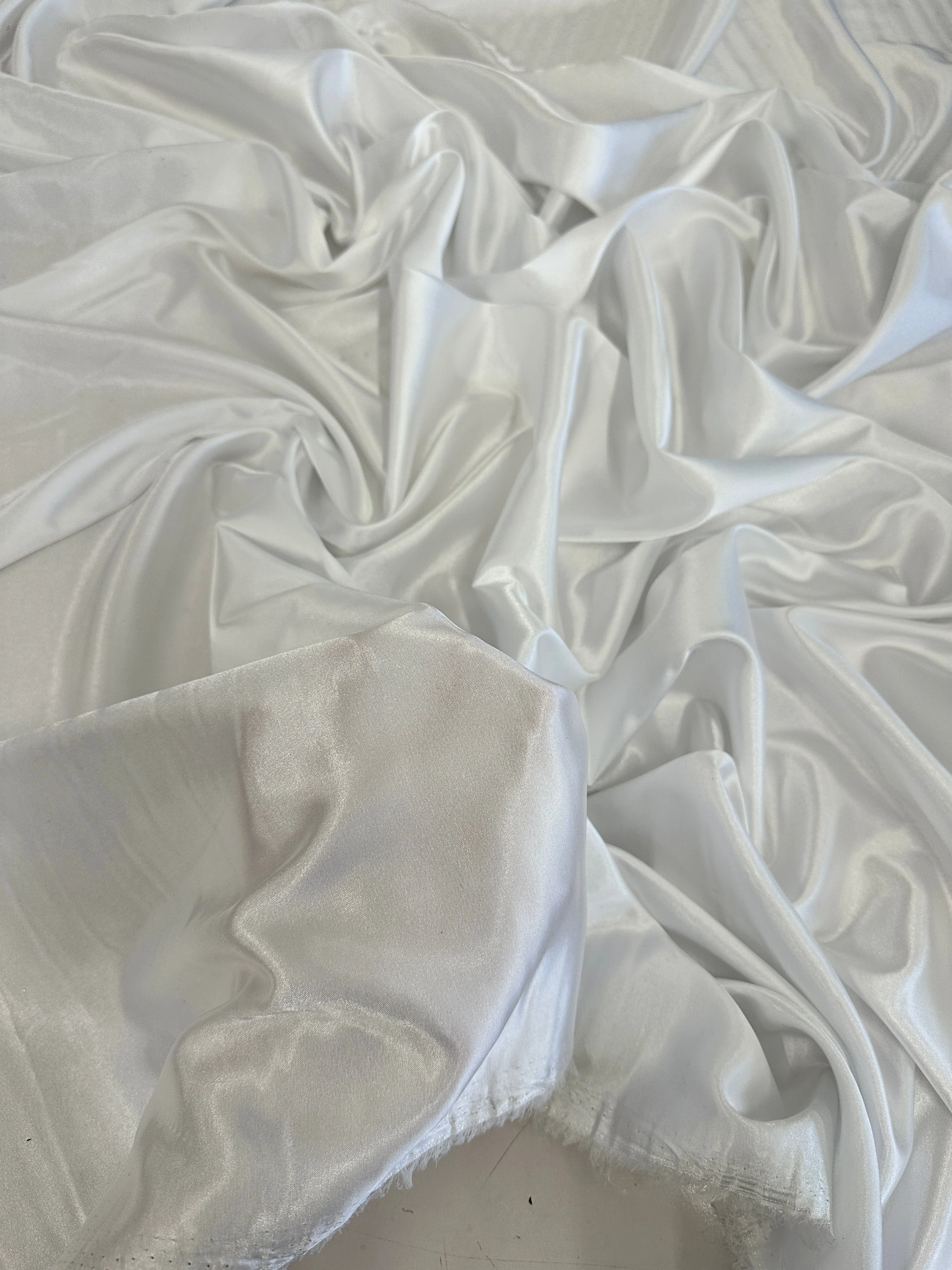 Off White Luxury Silky Stretch Satin - Image 12