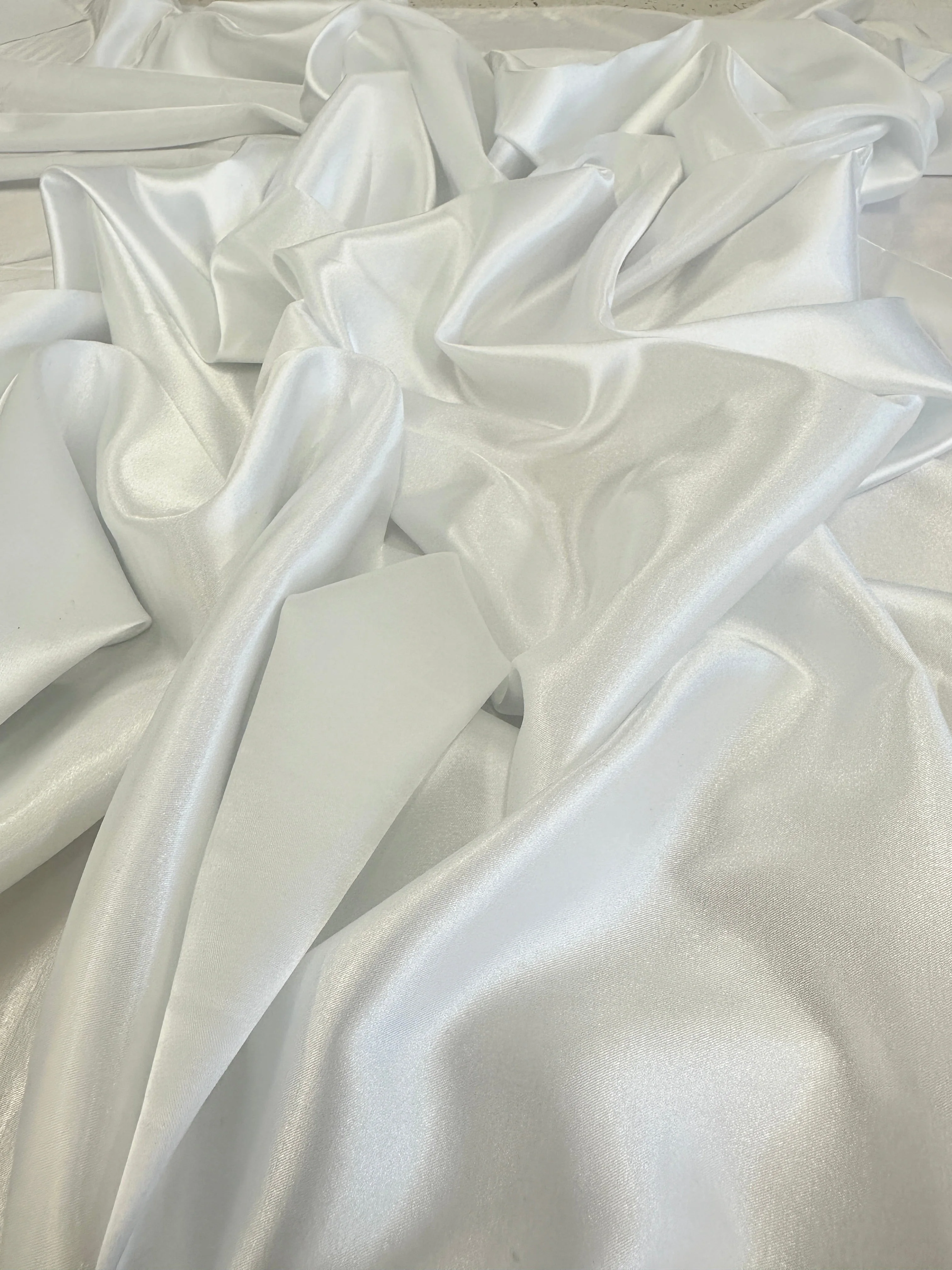 Off White Luxury Silky Stretch Satin - Image 3