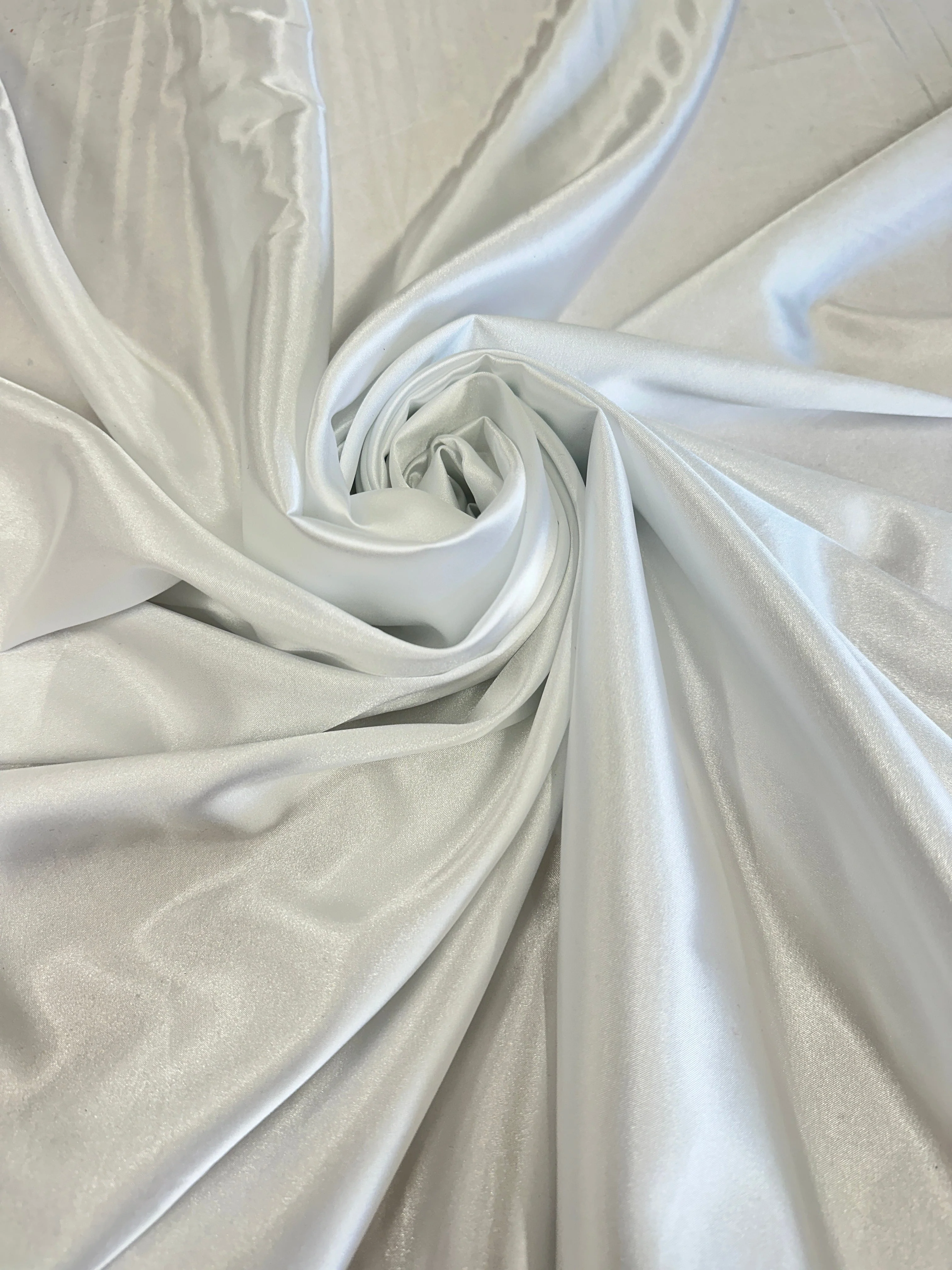 Off White Luxury Silky Stretch Satin - Image 5