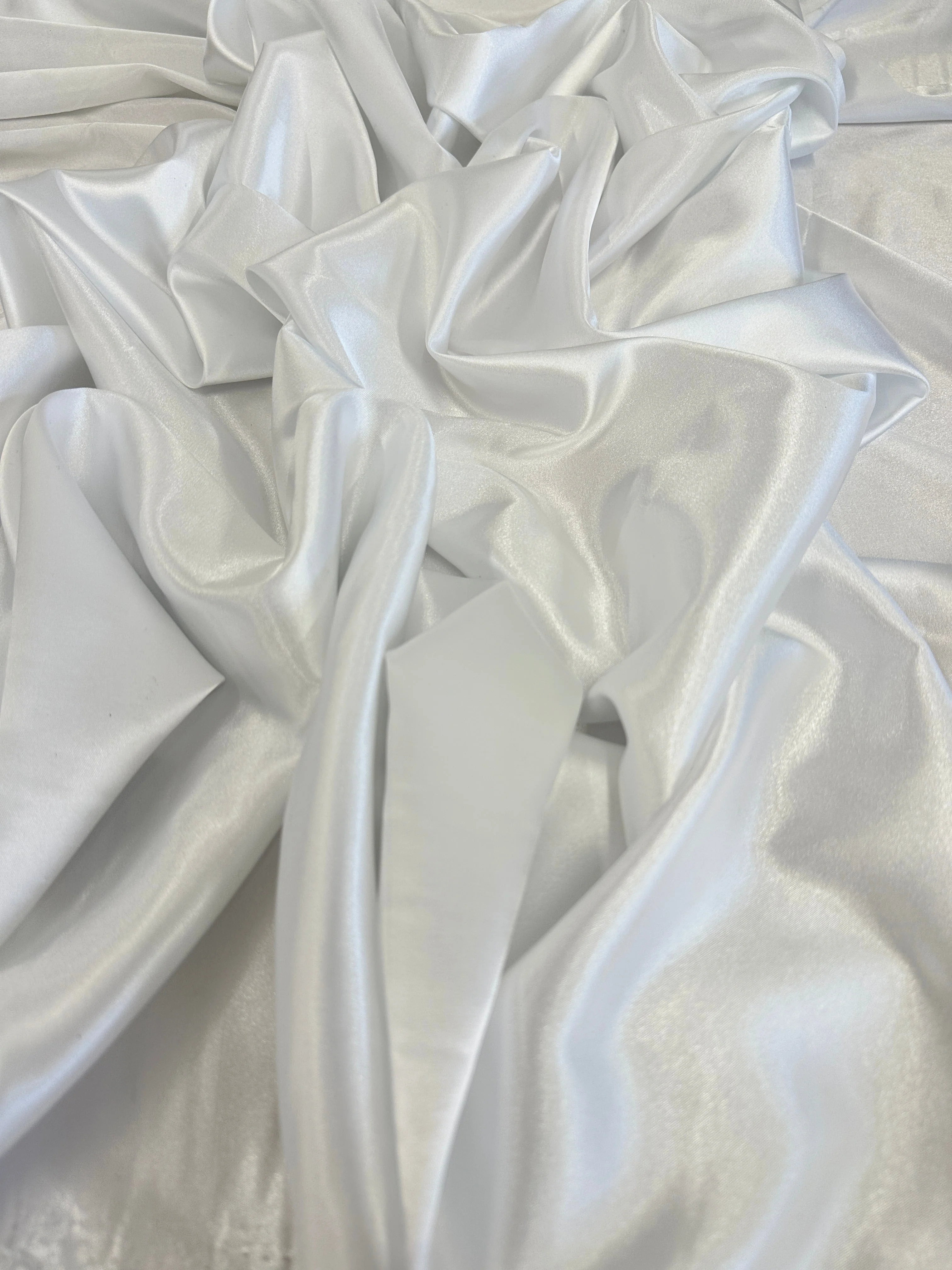 Off White Luxury Silky Stretch Satin - Image 7
