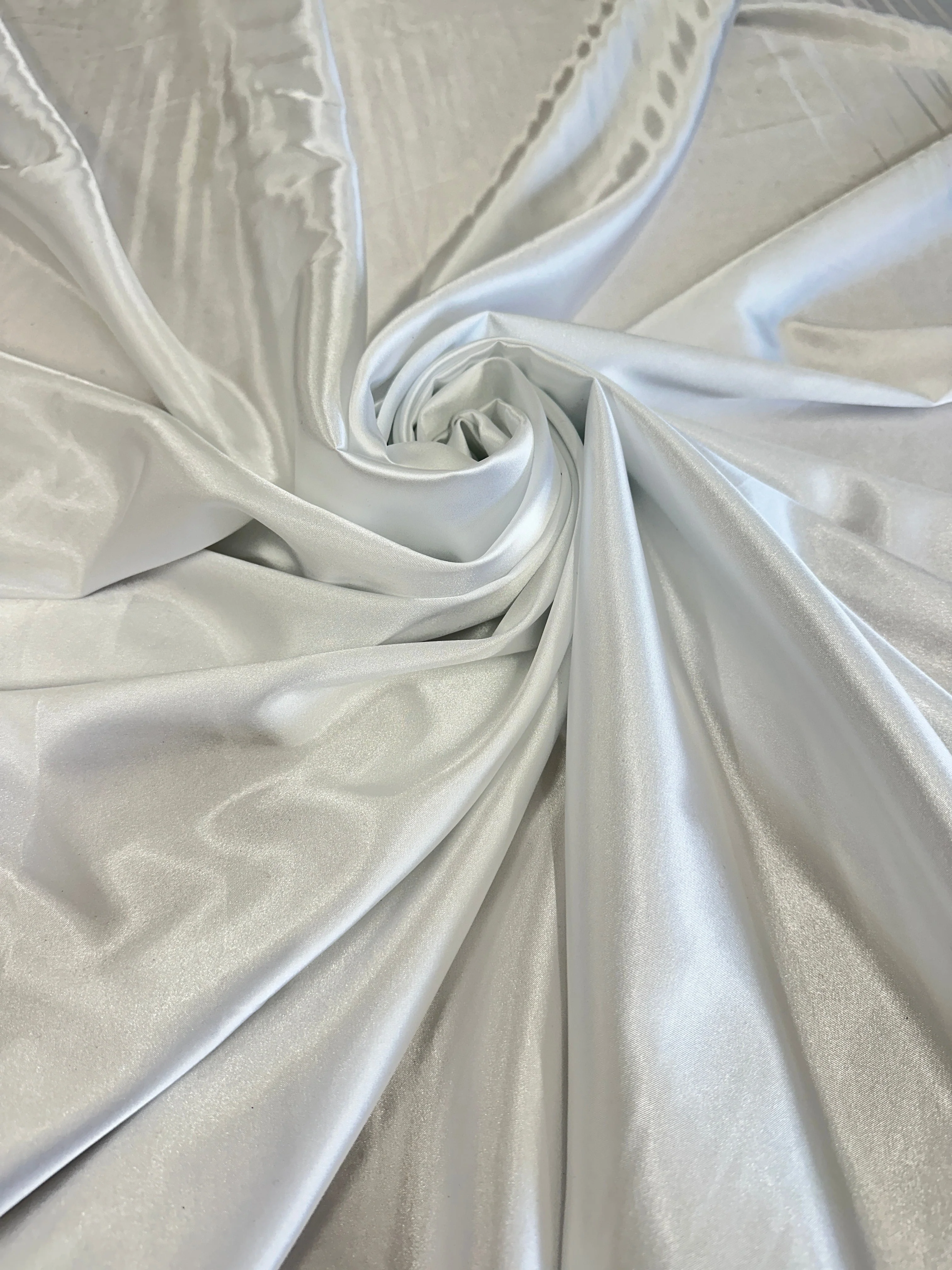 Off White Luxury Silky Stretch Satin - Image 9