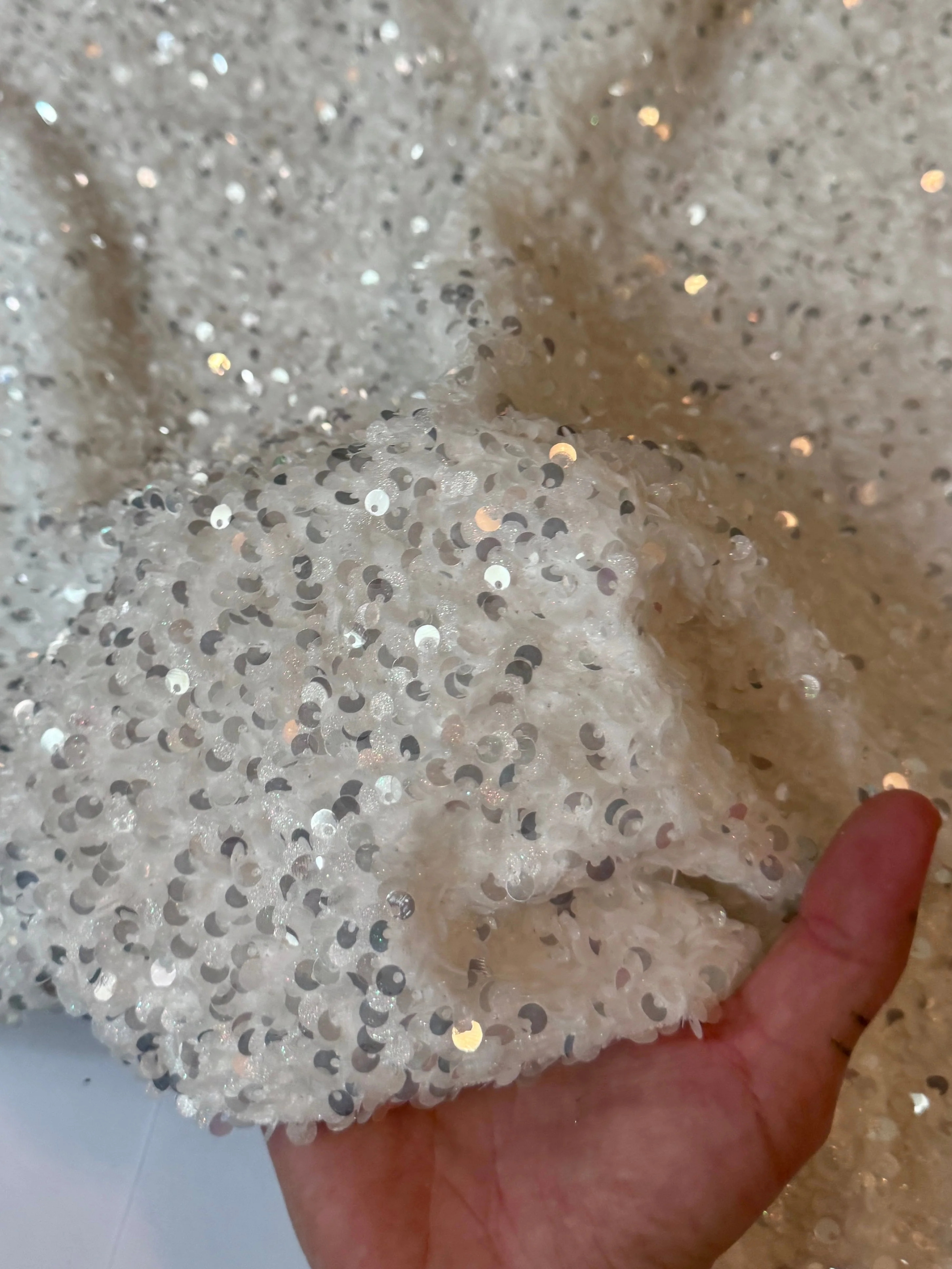 Off White Sequin on Velvet (Exclusive Color) - Image 2