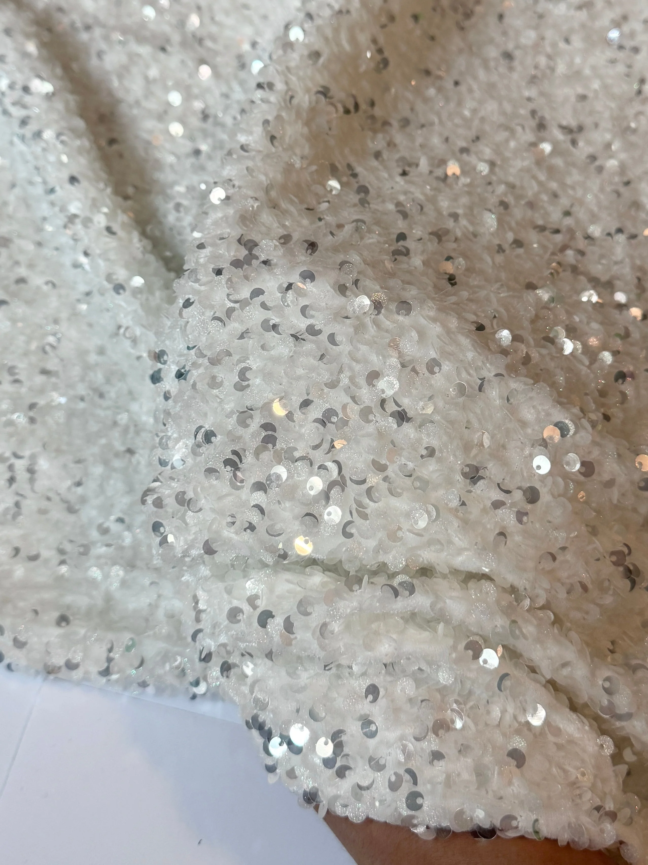 Off White Sequin on Velvet (Exclusive Color) - Image 3