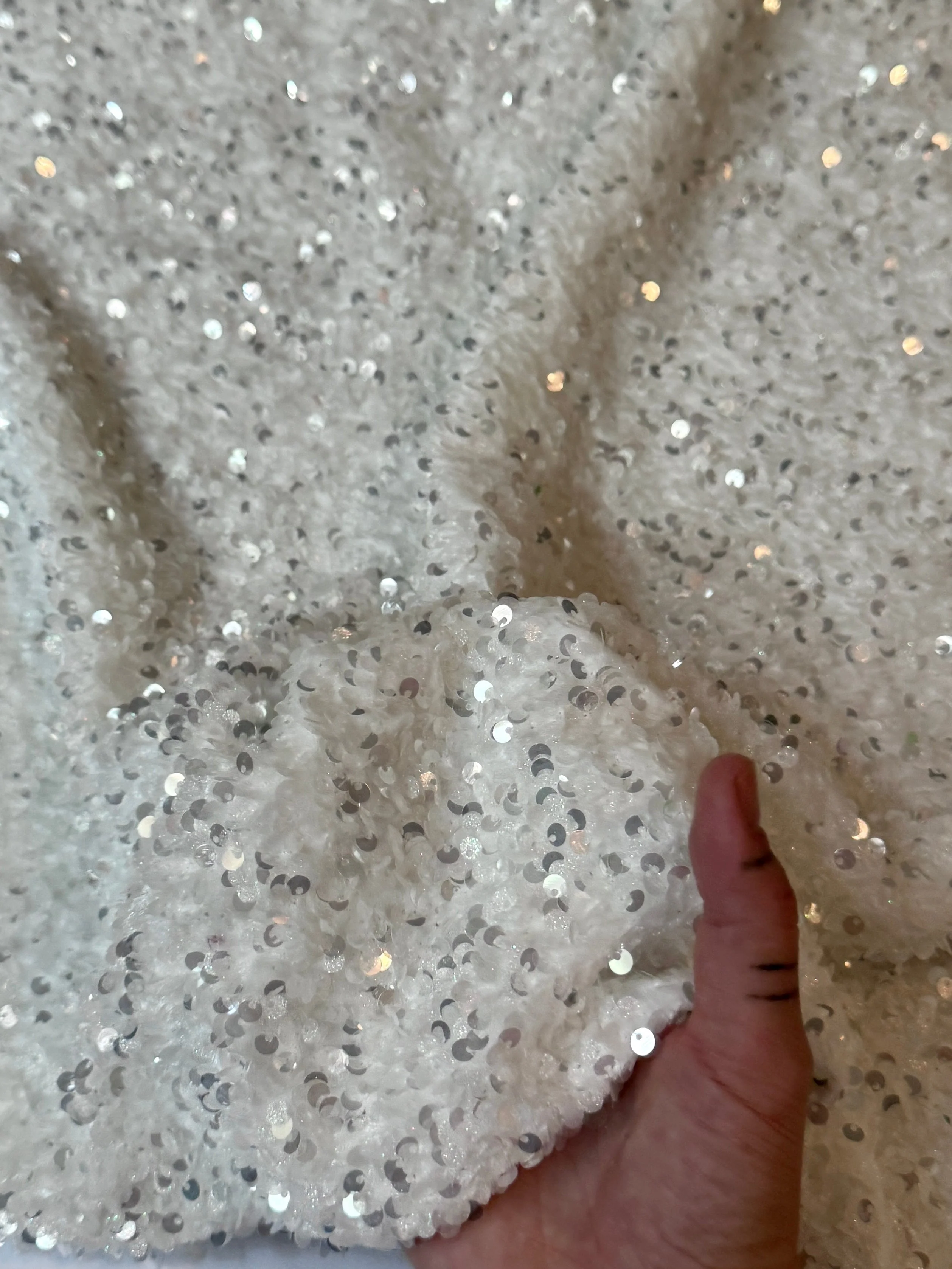 Off White Sequin on Velvet (Exclusive Color) - Image 4