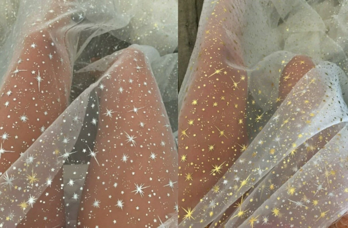 Gold Shooting Star Organza - Image 2