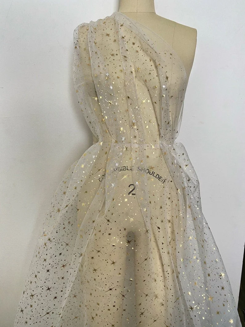 Gold Shooting Star Organza - Image 6