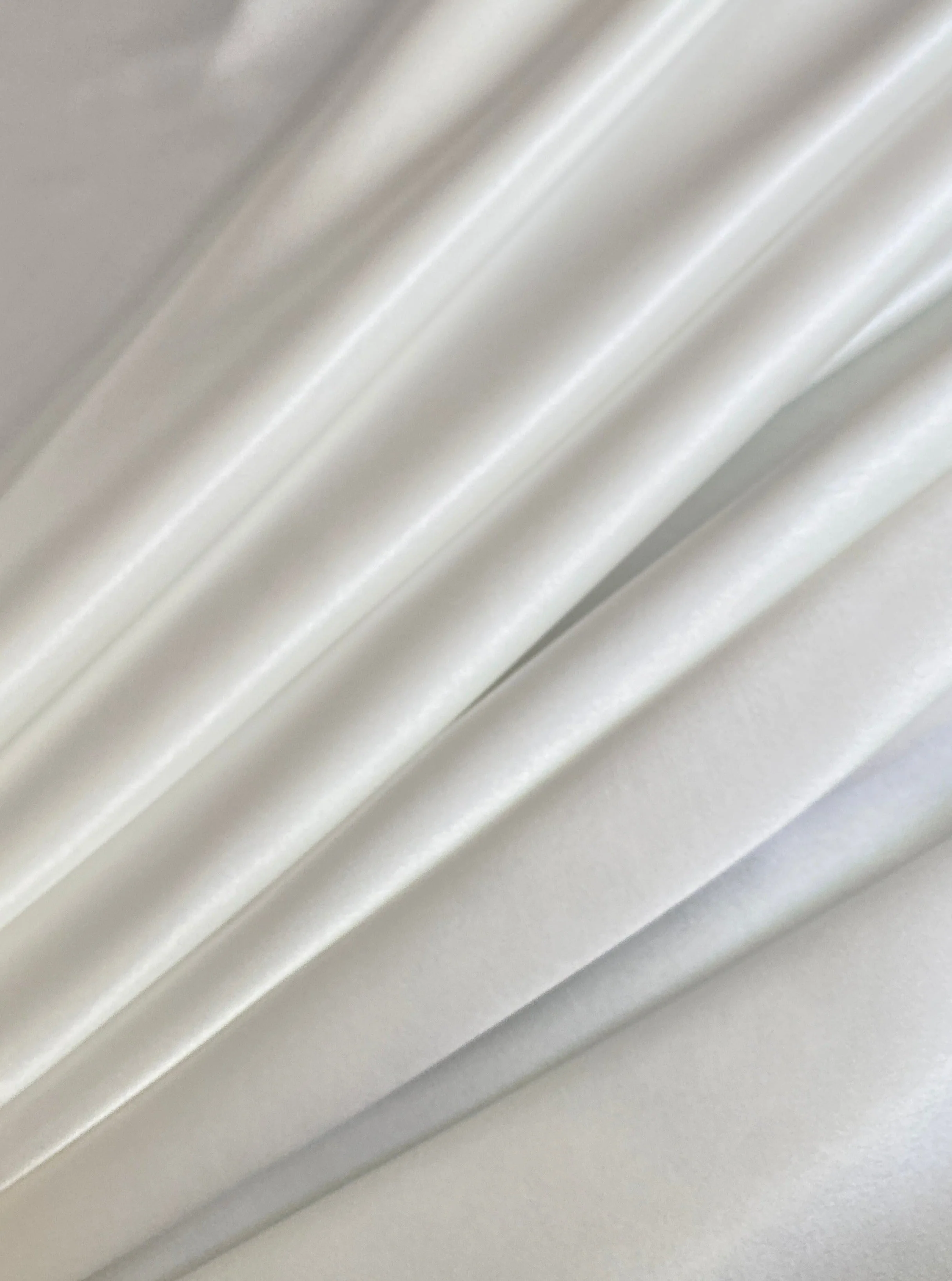 Off White Silky Stretch Satin - Image 7